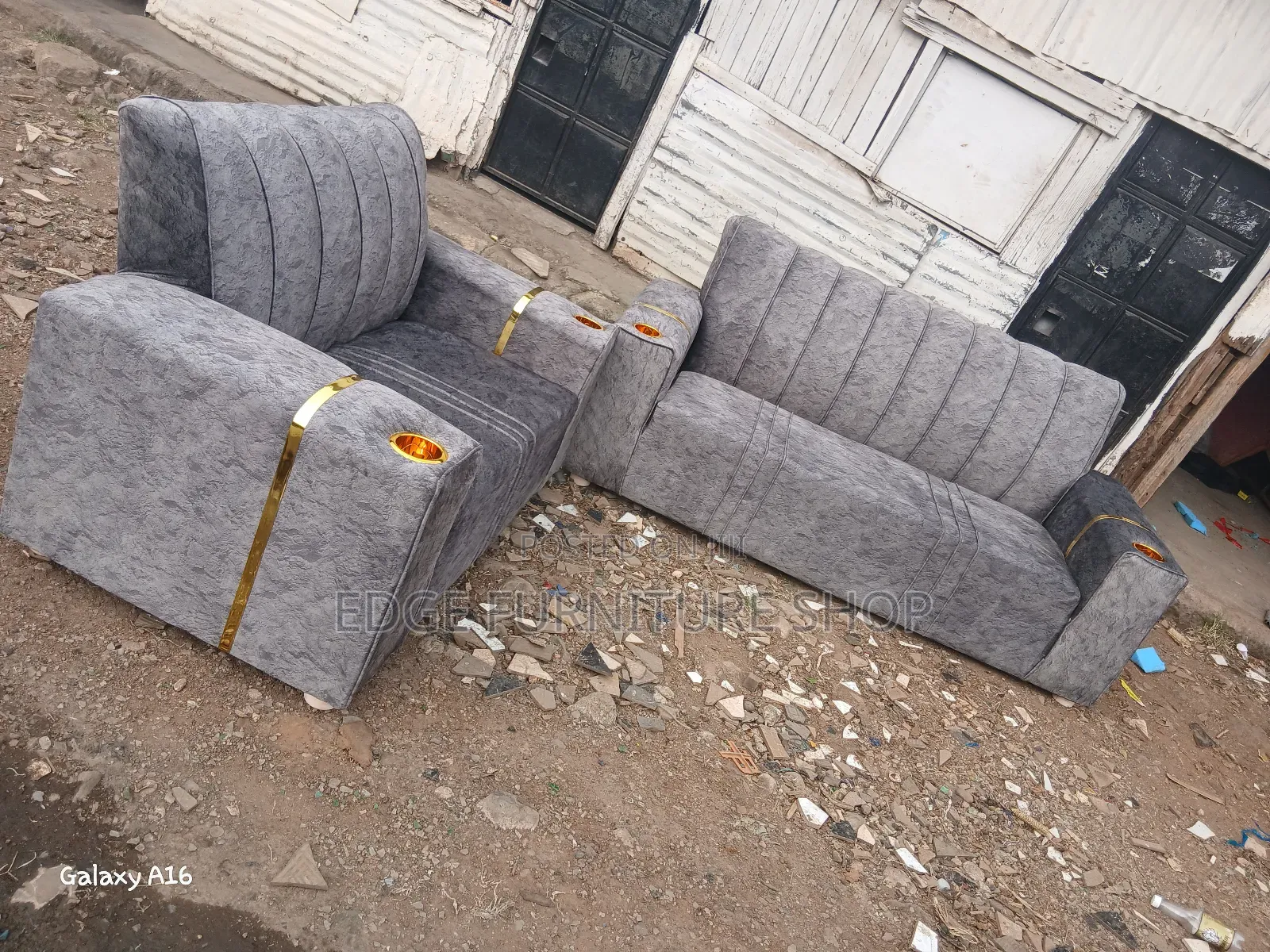 Grey 5seater Velvet 1 Available for Sale