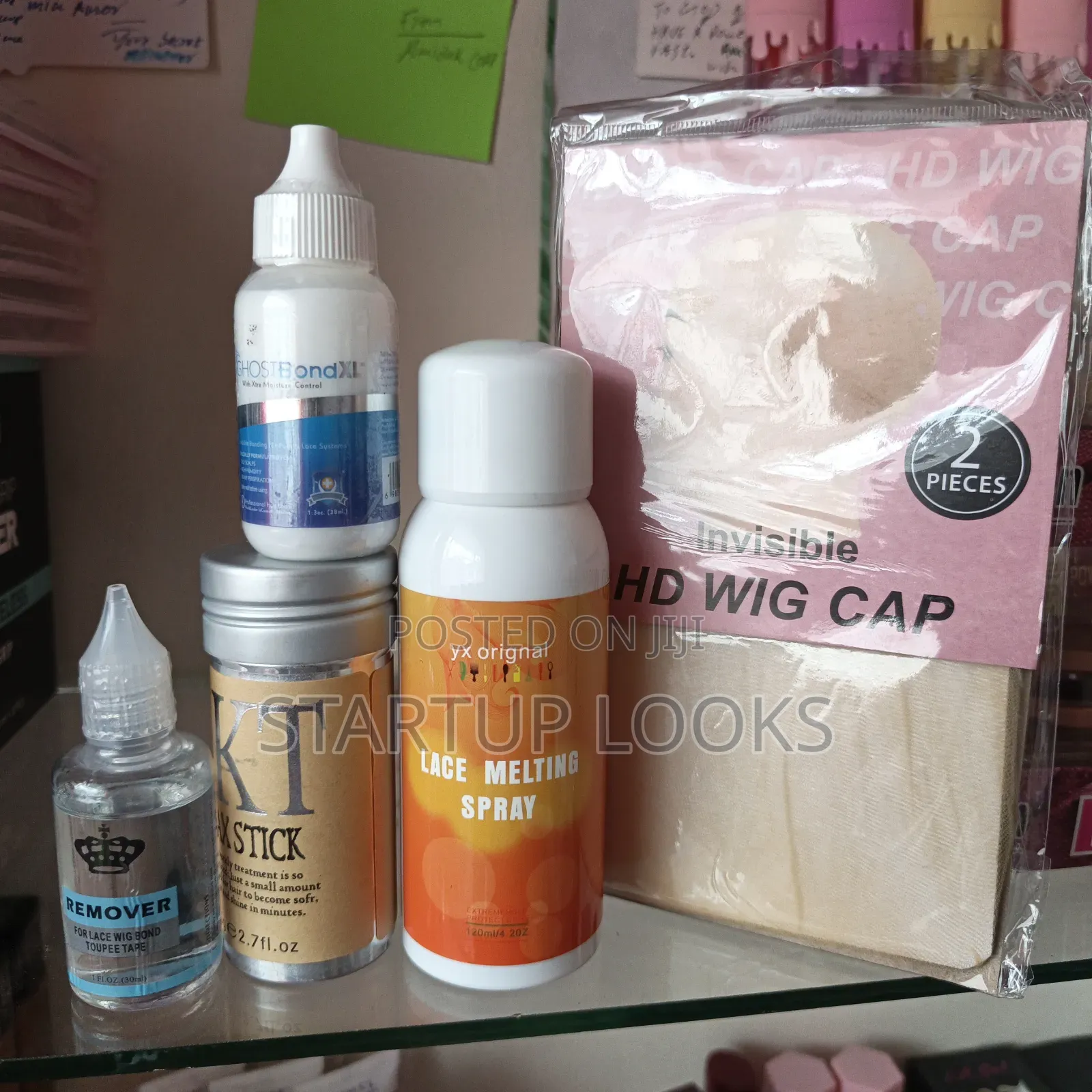 5 in 1hd Wig Cap,Lace Melting Spray, Wax Stick, Remover,Ghost Bond