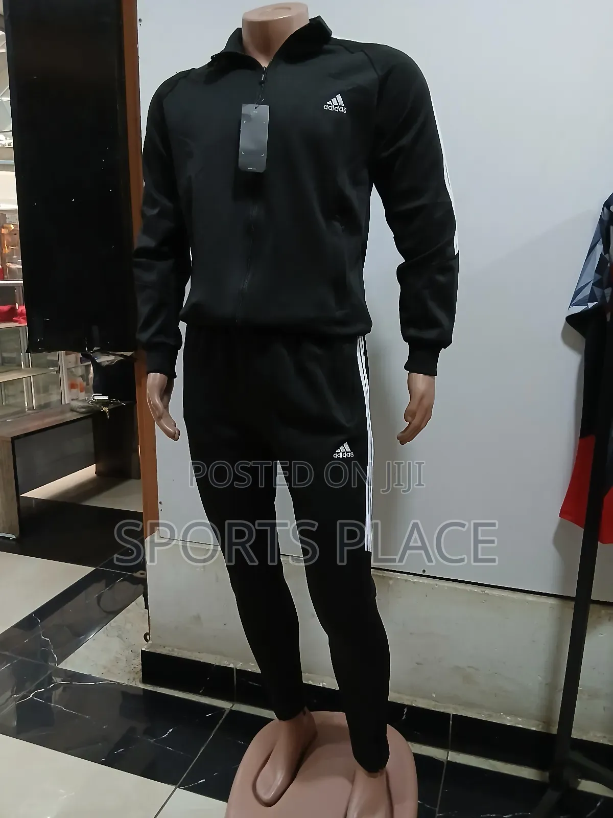 Premium Quality Adidas Full Plain Tracksuit - Black