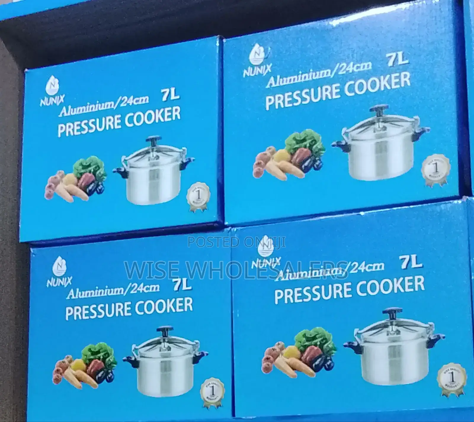 Nunix 7l Aluminum Two Handle Pressure Cooker