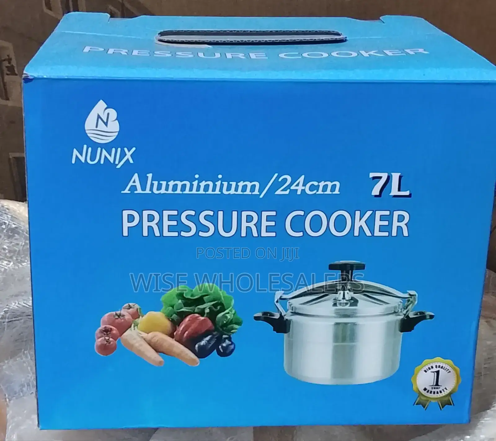 Nunix 7l Aluminum Two Handle Pressure Cooker***