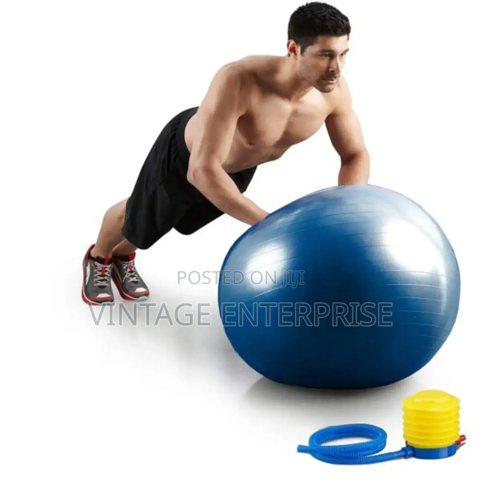 Yoga Ball 75cm With Pump -Blue