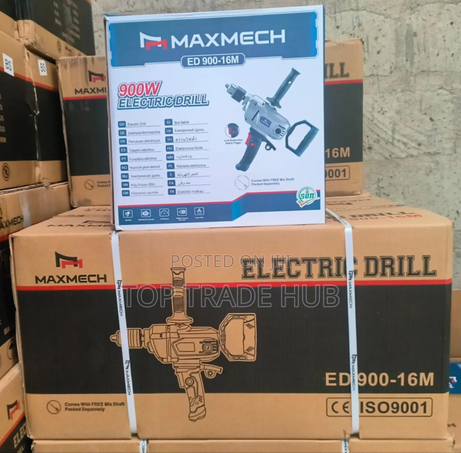 Powerful Maxmech Electric Drill 900w 16mm With Free Mixer