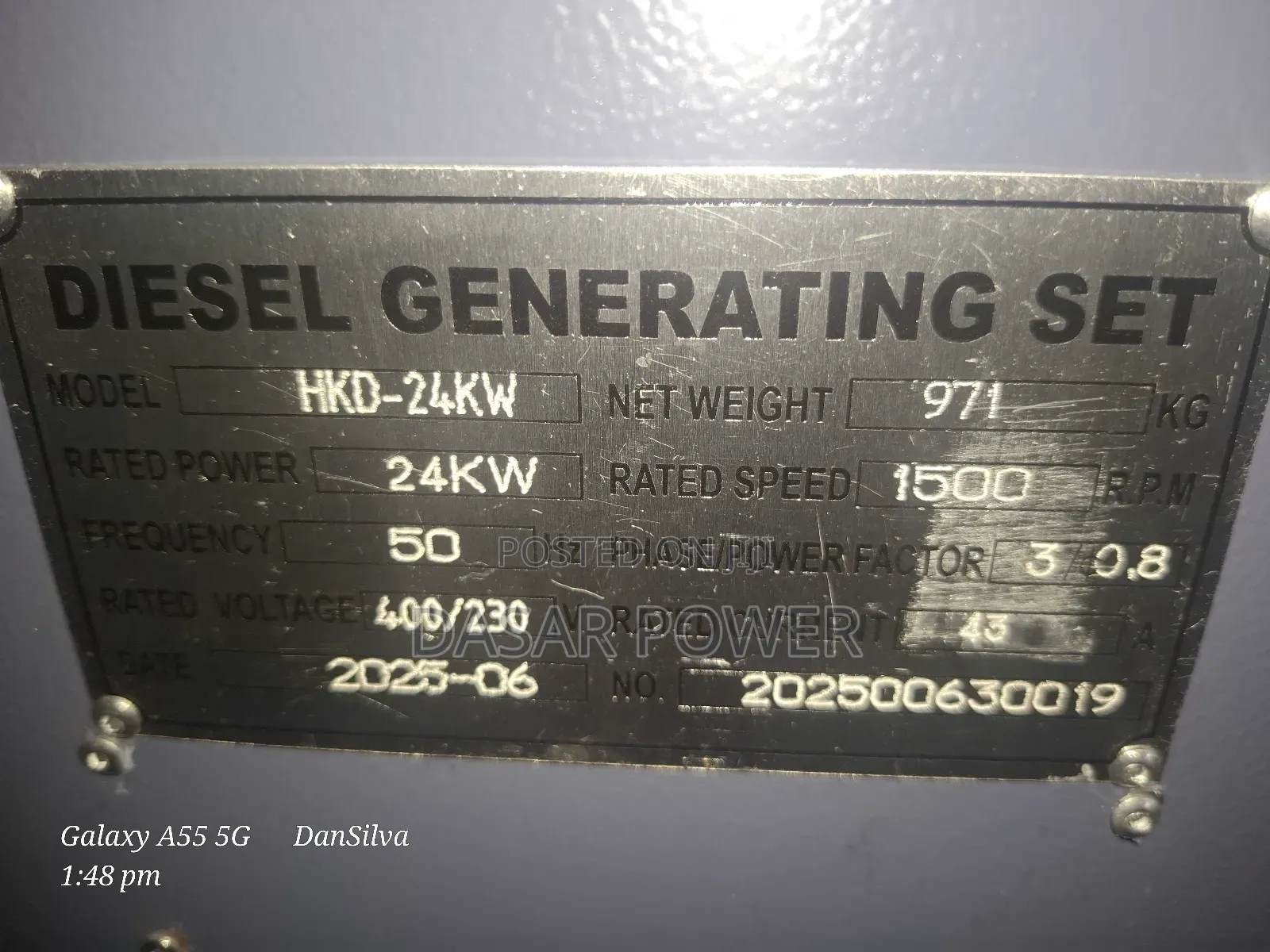 24kw/30kva Power Generator, 3phase.