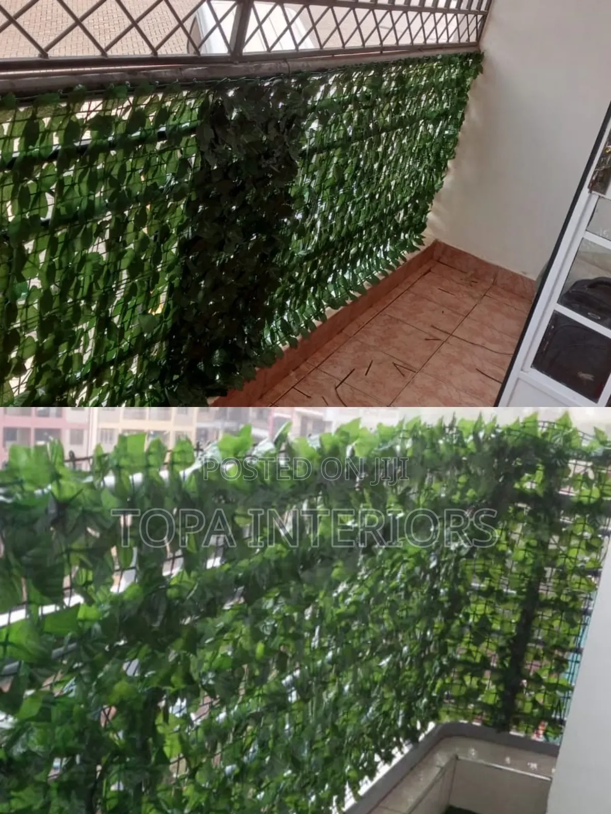 Green Balcony Privacy Fence With Leaves for Balcony Privacy Shield