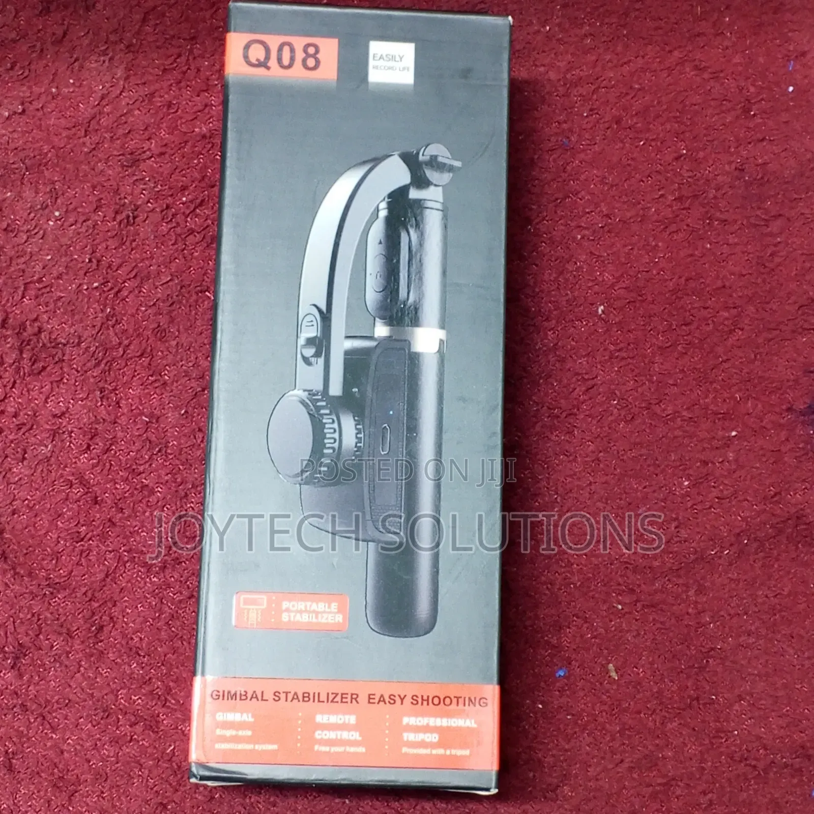 Q08 Gimbal Stabilizer Selfie Stick With Hidden Tripod Mobile Gimbal