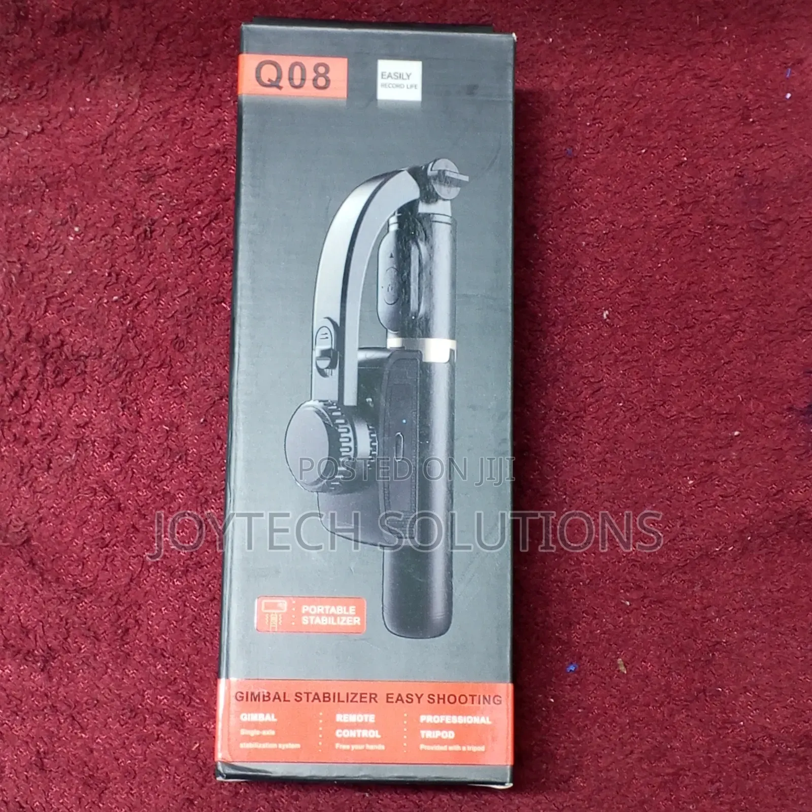 Q08 Gimbal Stabilizer Selfie Stick With Hidden Tripod Mobile Gimbal