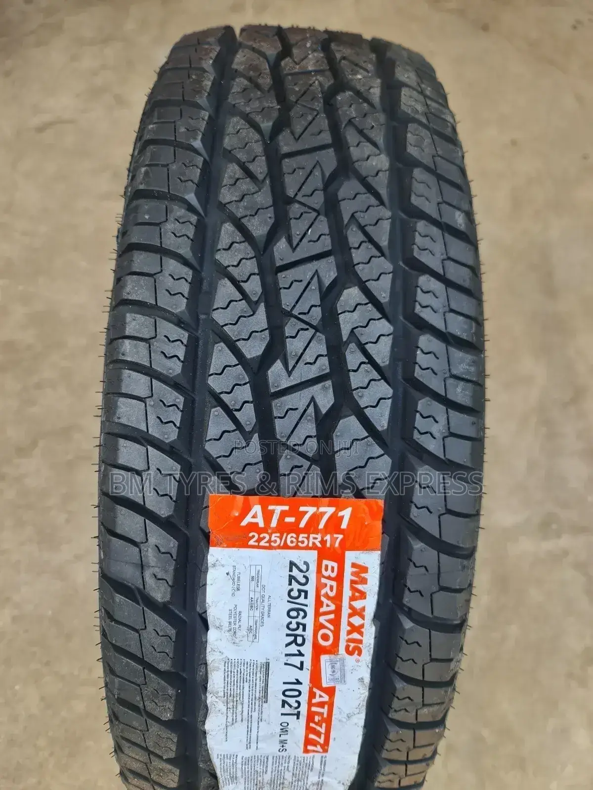 225 /65 R17 Maxxis Tyres ( All Terrrain) Thailand. At 771.