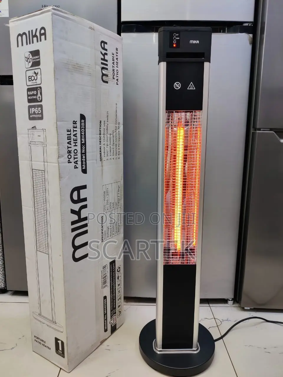 Mika Portable Patio Heater, Indoor And Outdoor Use