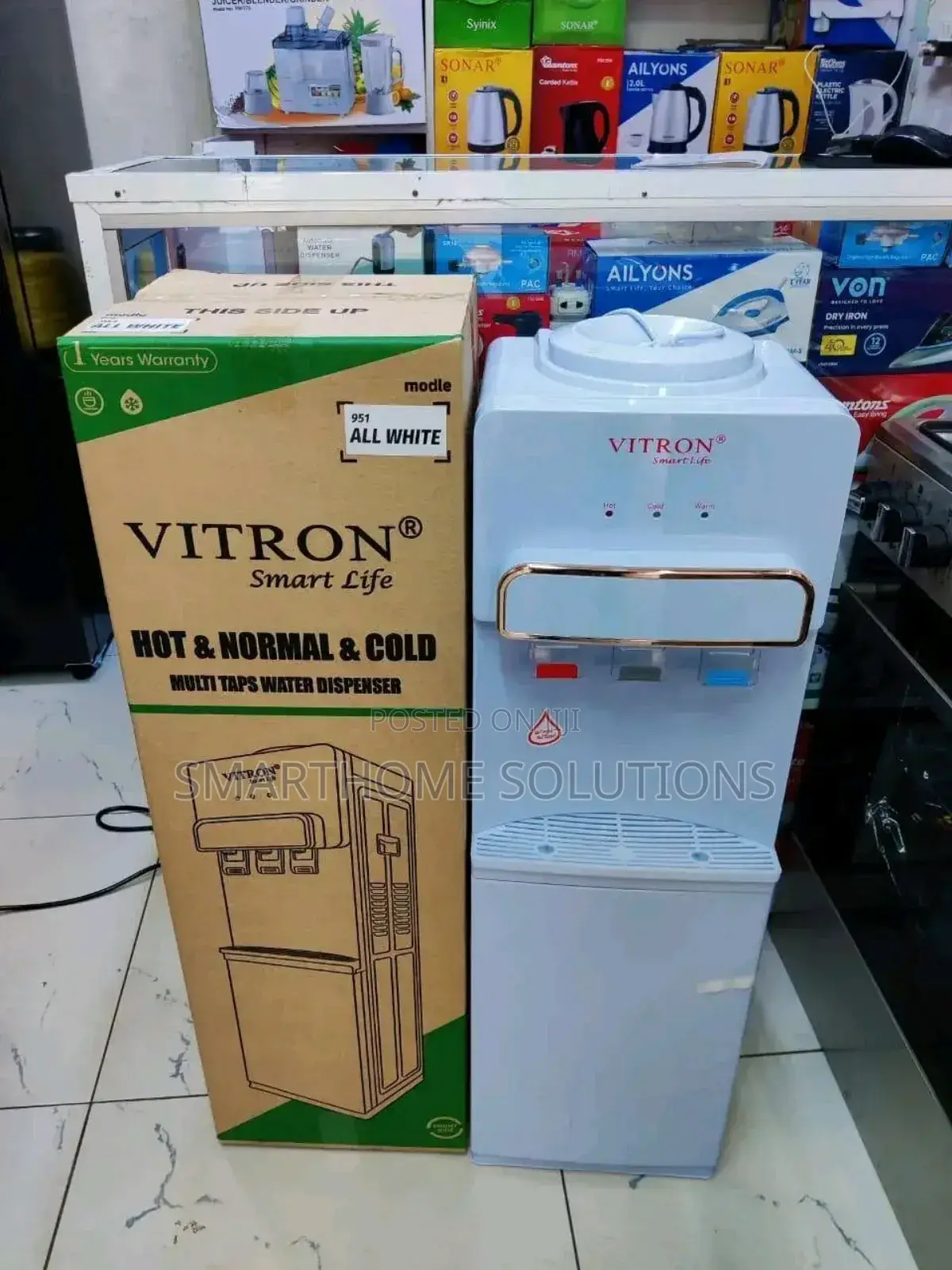 Dispenser"3-in-1 Vitron Water Dispenser: Hot, Cold Room Temperature"