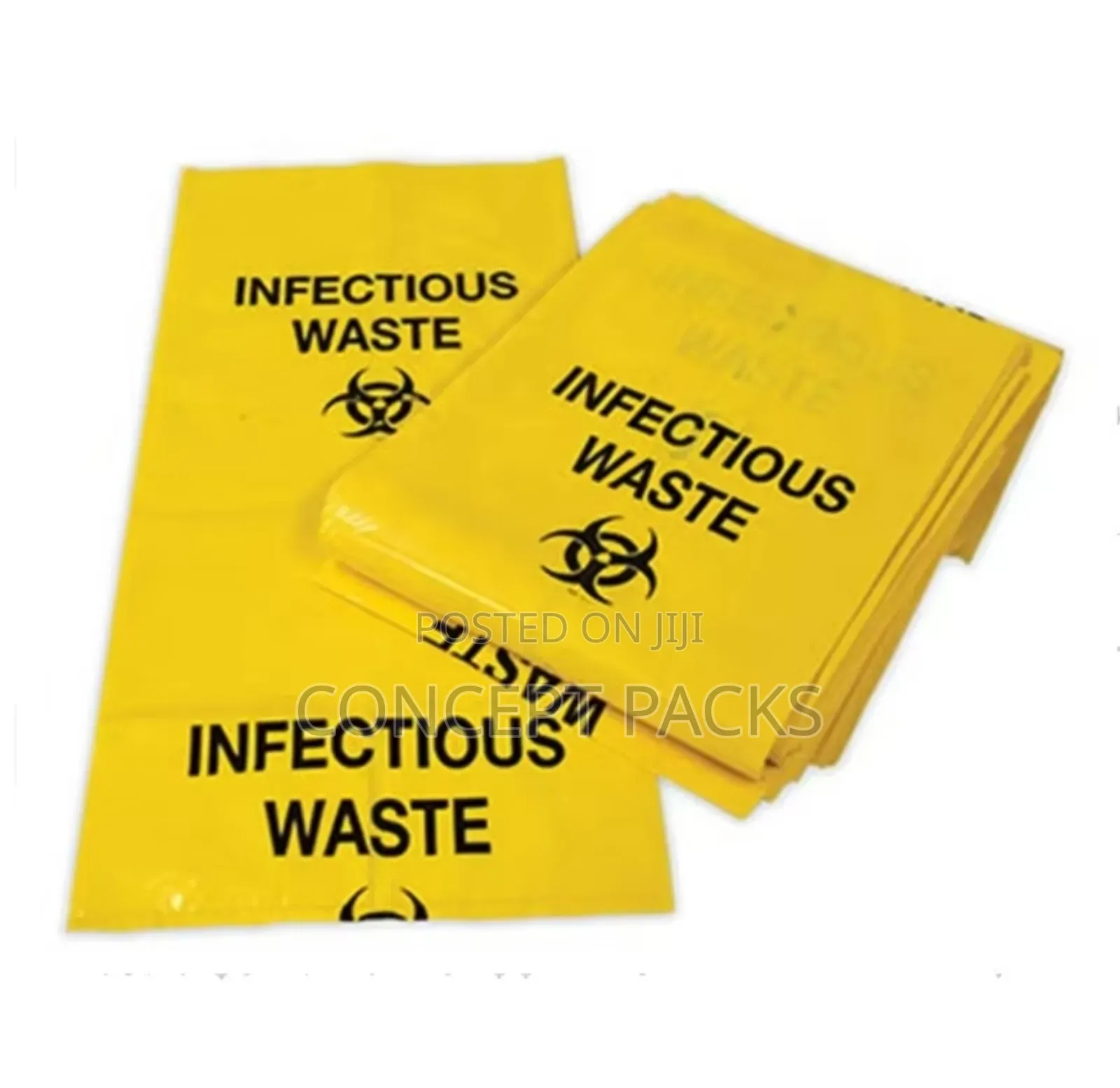 50 Litres Yellow Hospital Waste Liners 30" X 36"