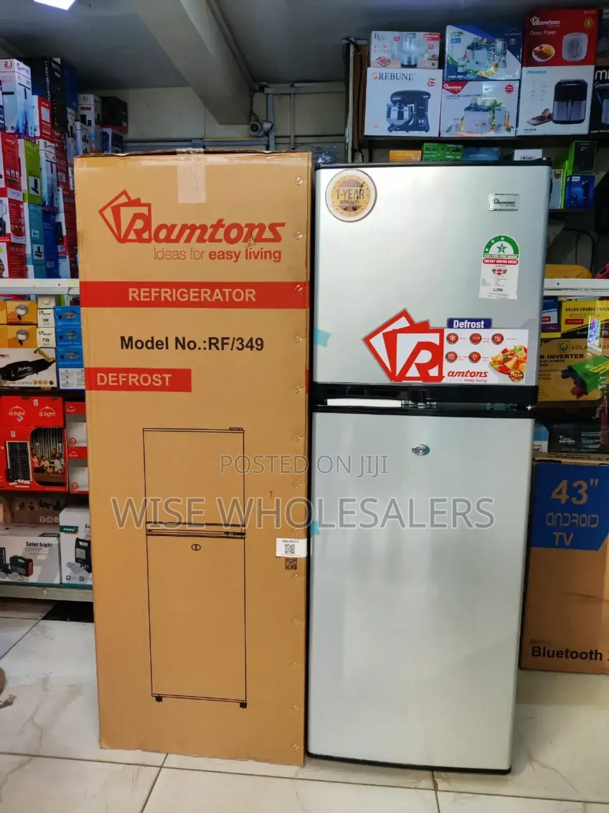 Ramtons Fridge 138l Double Door Silver Rf/349