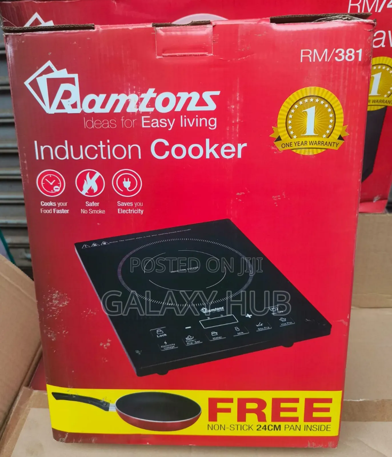 Ramtons Induction Cooker With Free Pan