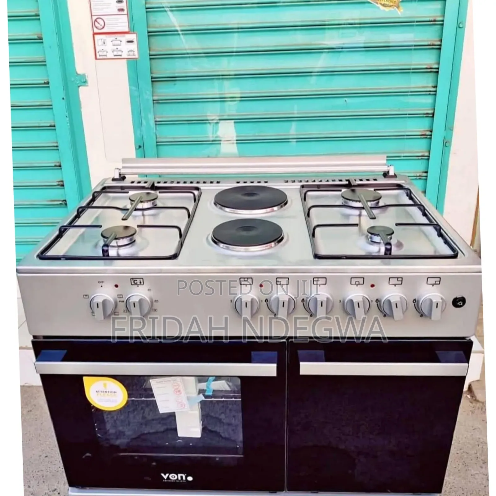 60*90 Von 4+2  With Gas Compartment Standing Cooker