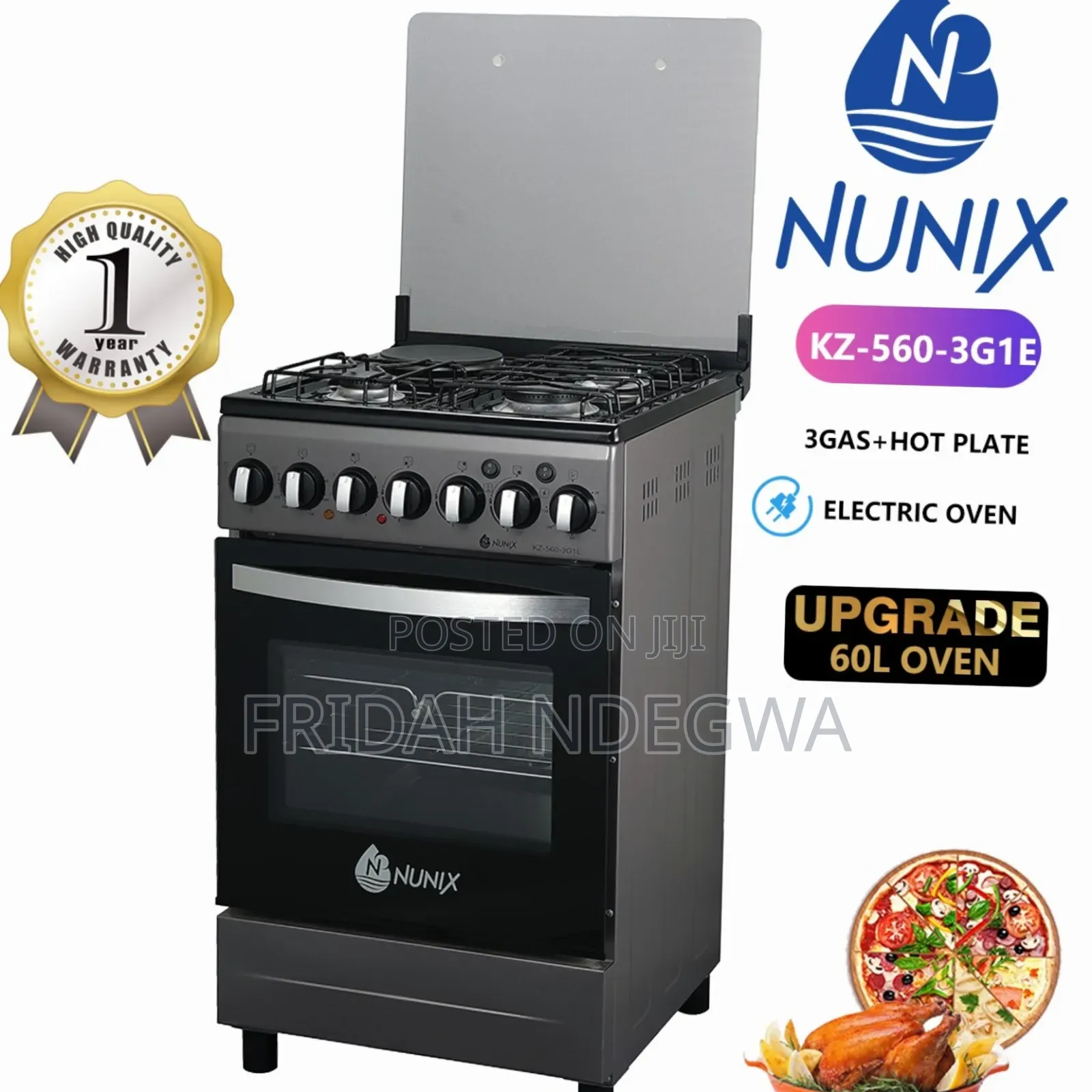 50*55 Nunix 3+1 Standing Cooker