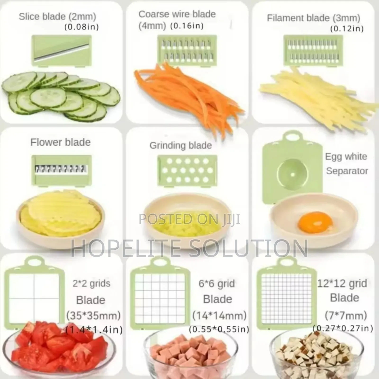 9pcs Vegetable Chopper