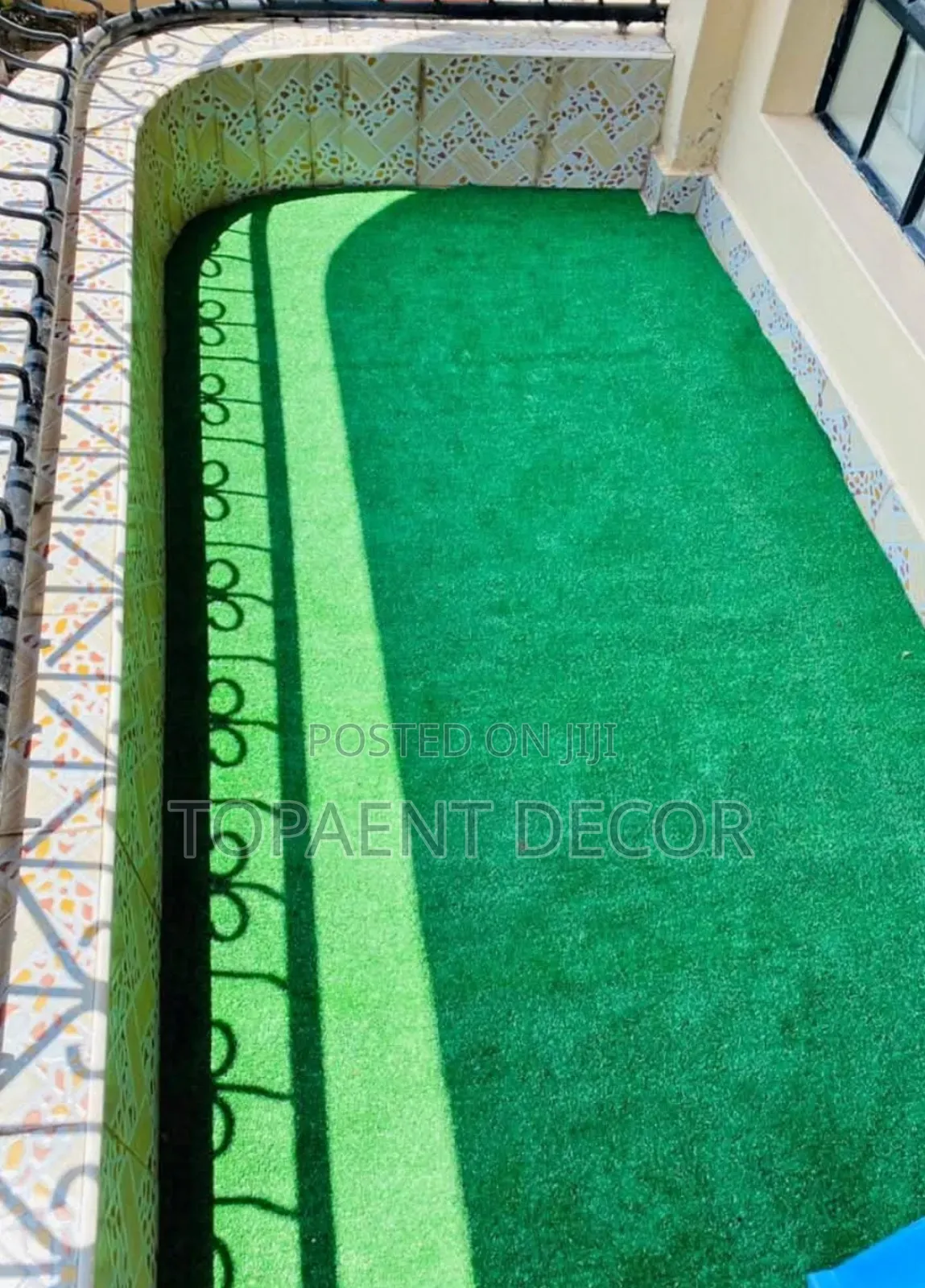 Well Installed Length Balcony Artificial Grass Carpet