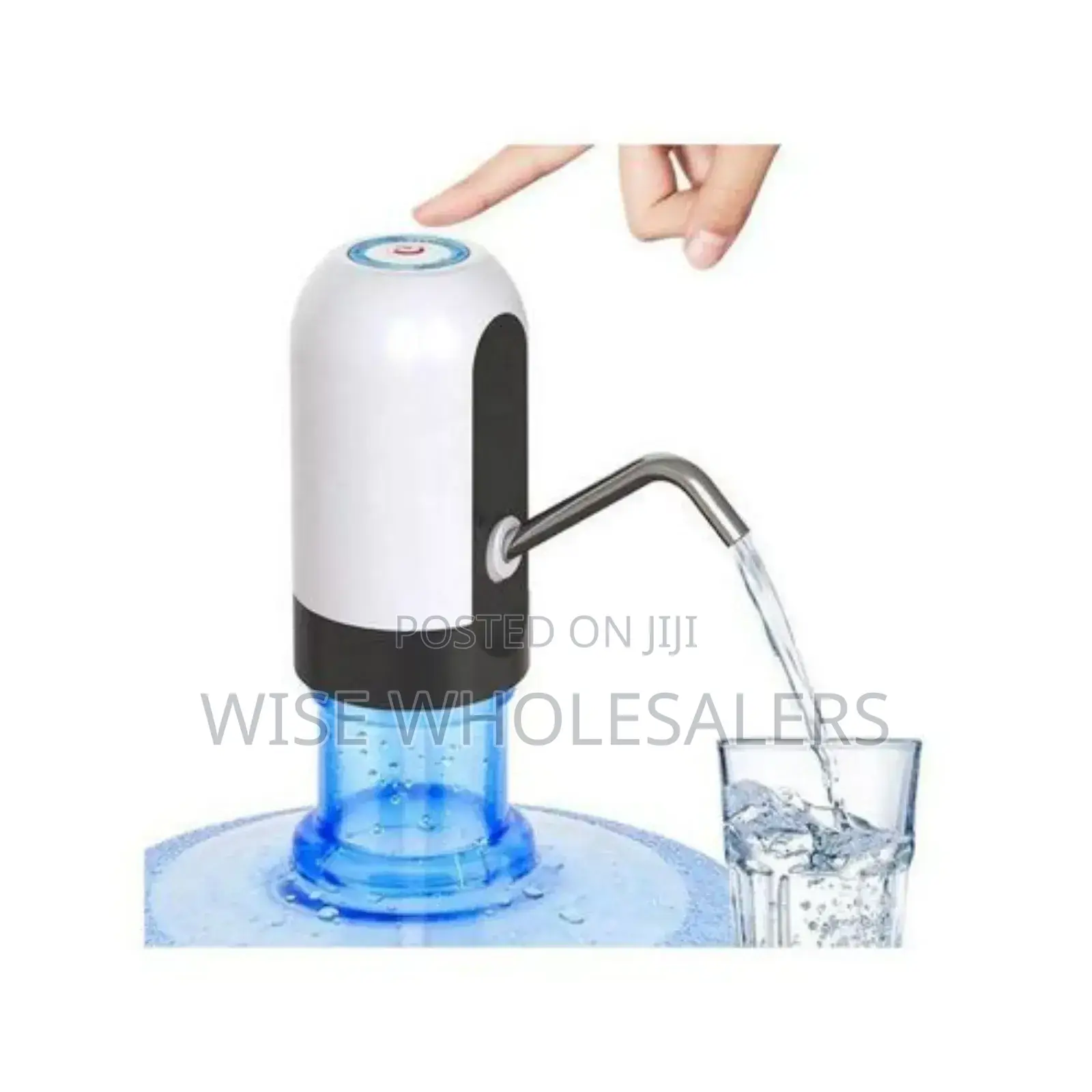 Electric Automatic Water Dispenser Pump Rechargeable - White/Black