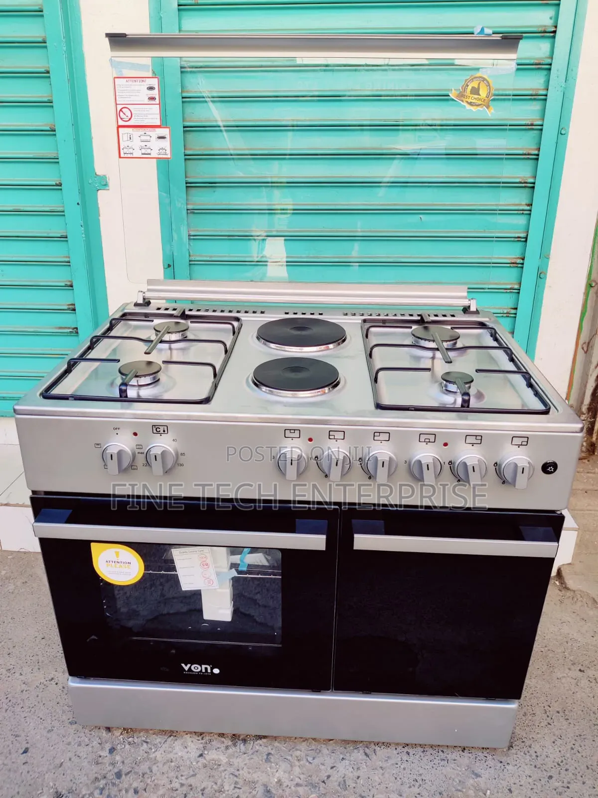 Von Cooker  4 Gas + 2 Electric 60*90