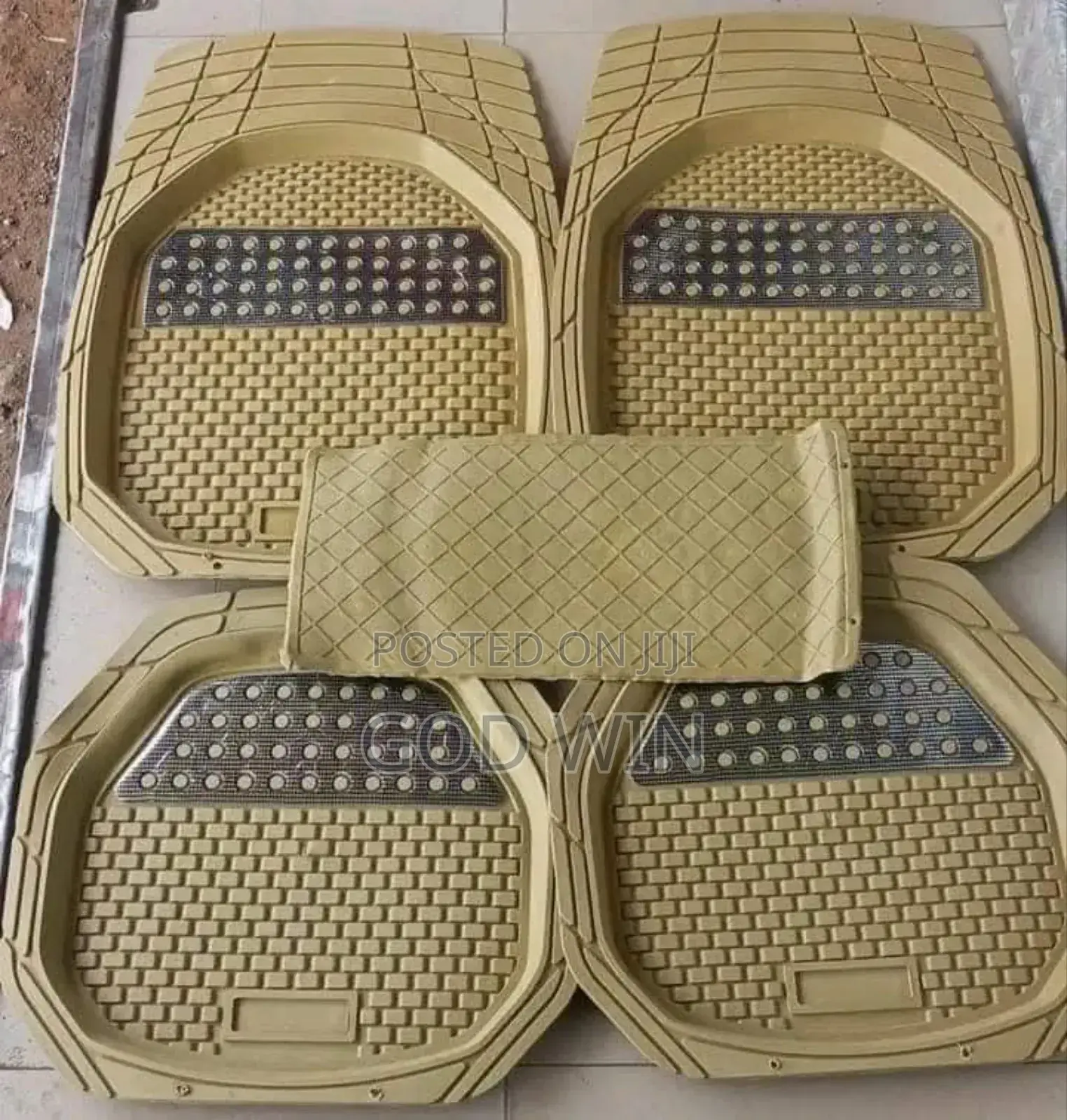 Floor Mats Beige 5 Pieces