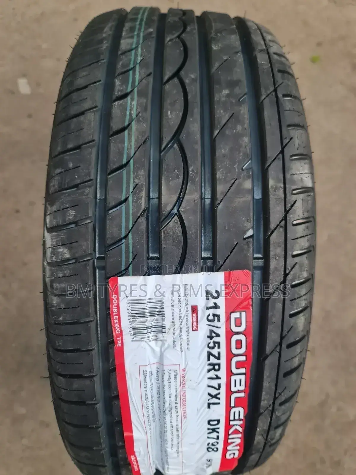 215 /45 R17 Doubleking Tyres.