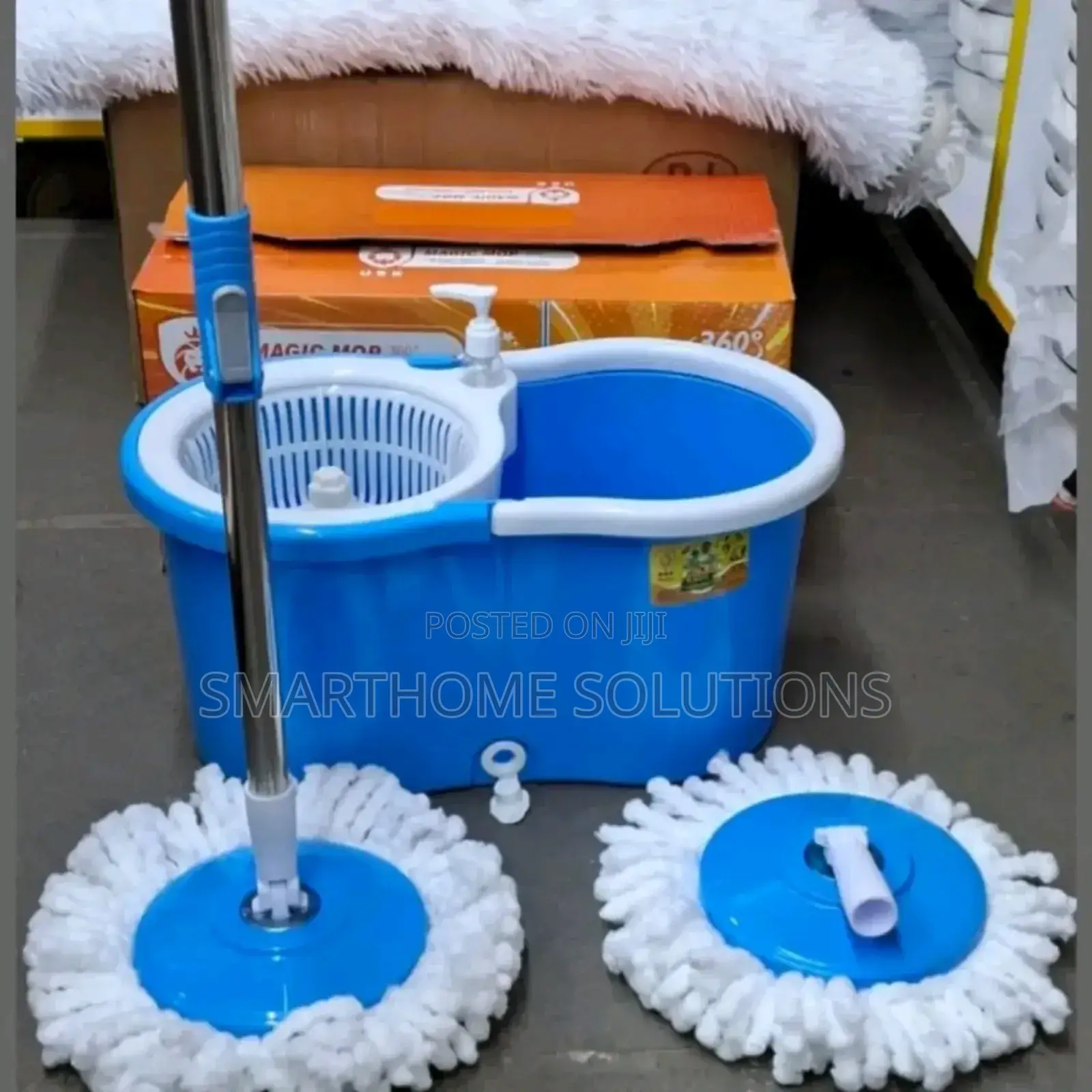 360° Floor Magic Spin Mop Bucket Stainless Steel Spinner