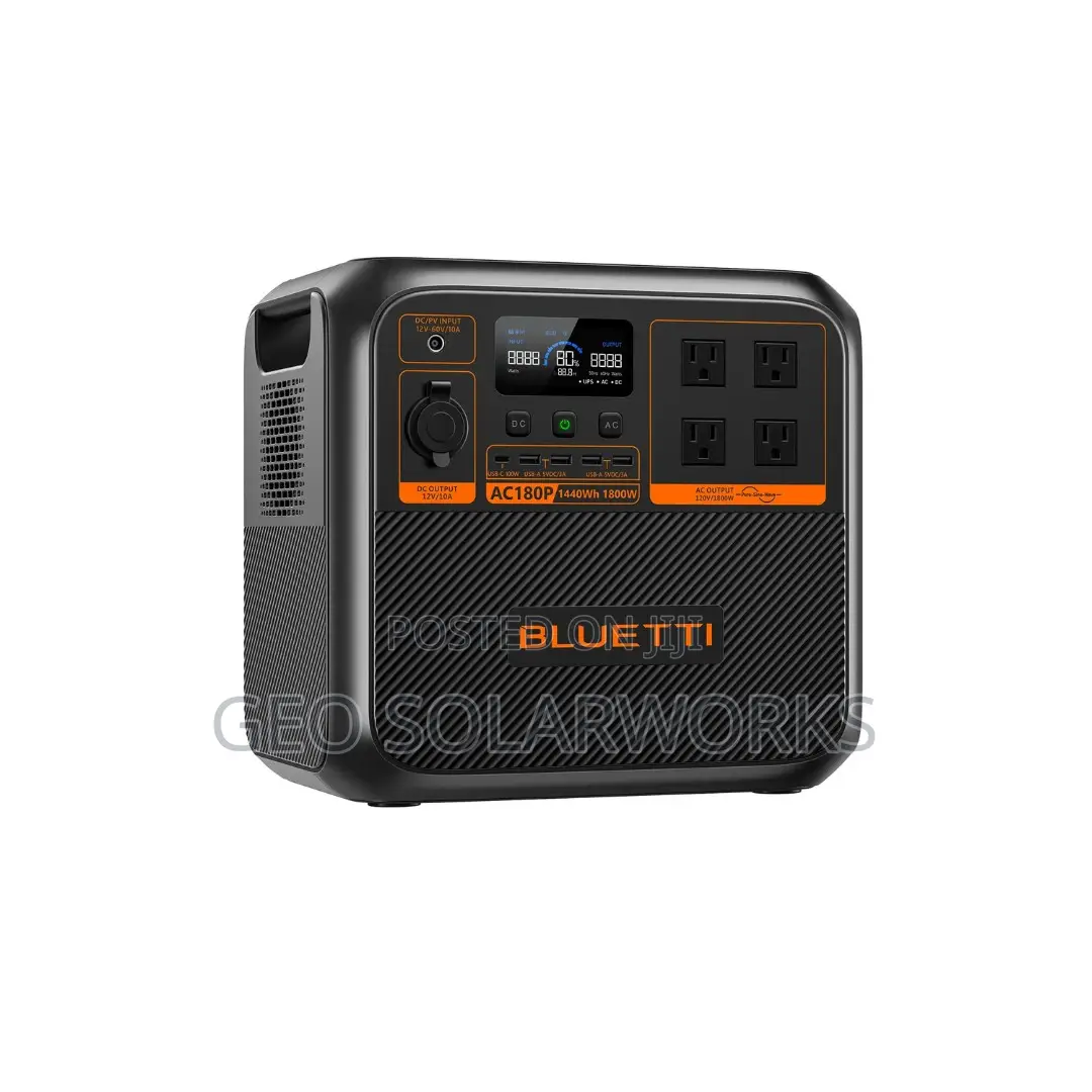 Bluetti Ac180p Portable Power Station 1,800w 1,440wh