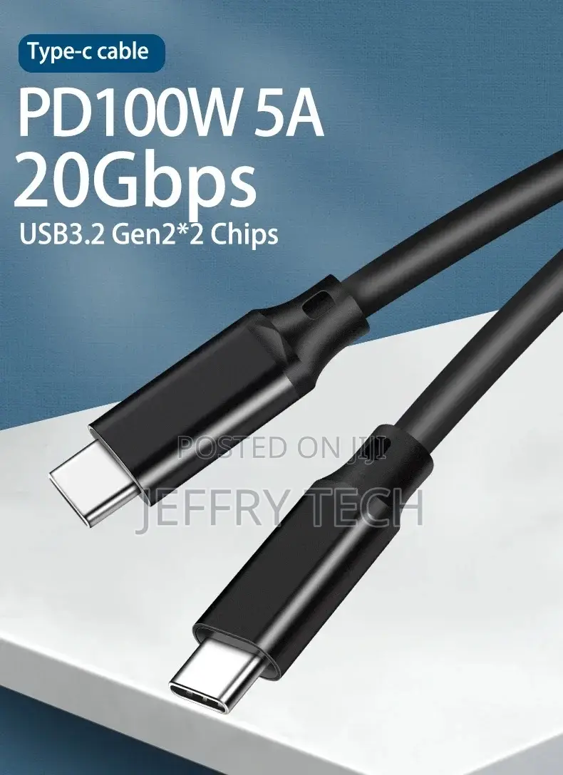 Usb3.2 Gen2 Usb3 2 Cable D 100w Type Usb C to Usb C Cable 3m
