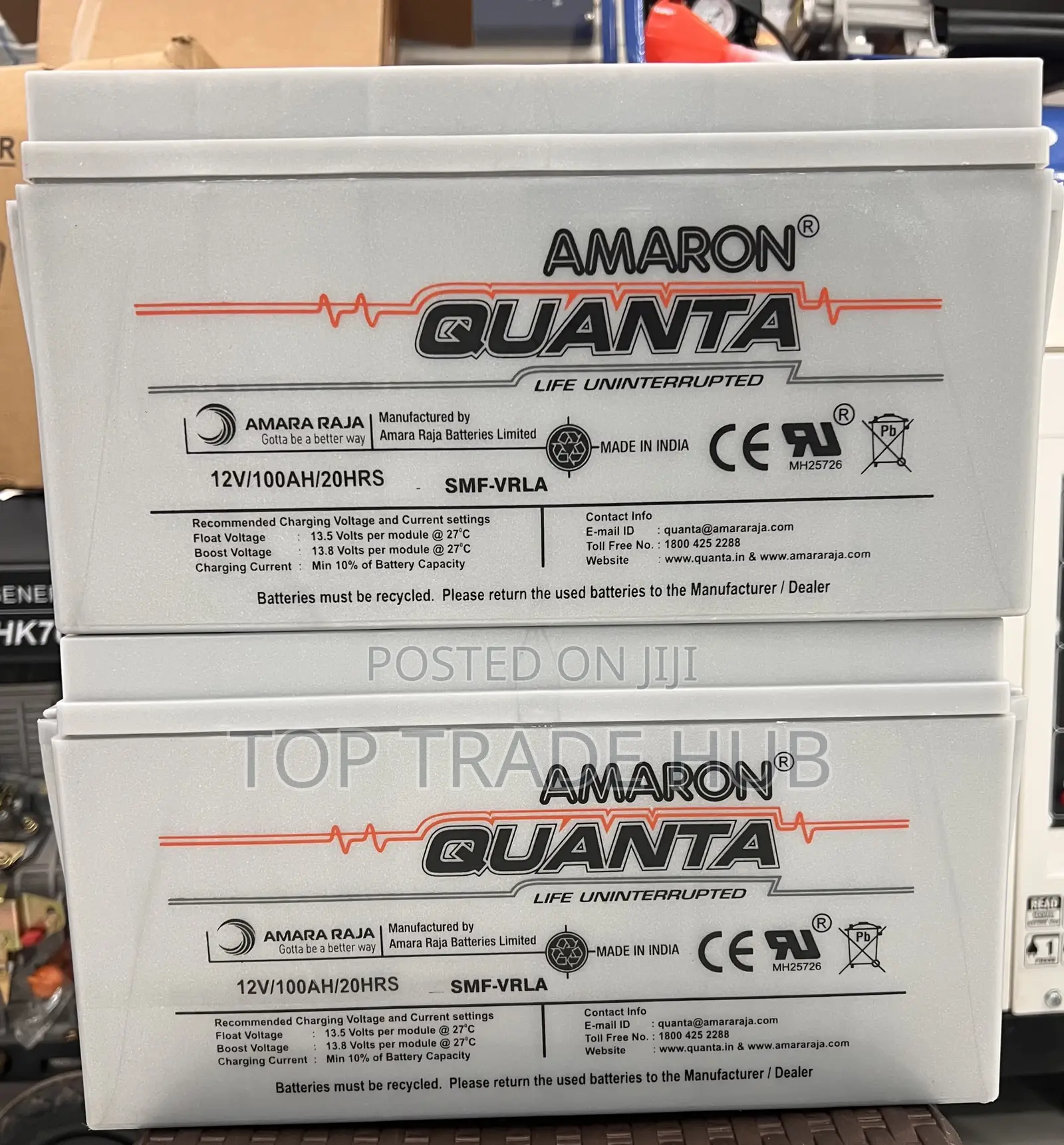 Amaron Quanta Deep Cycle Solar Battery 12v 100ah - 20hr