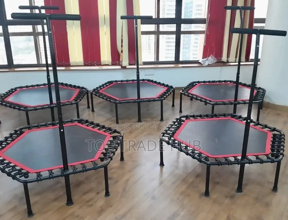 Hexagon Trampoline With A Handle