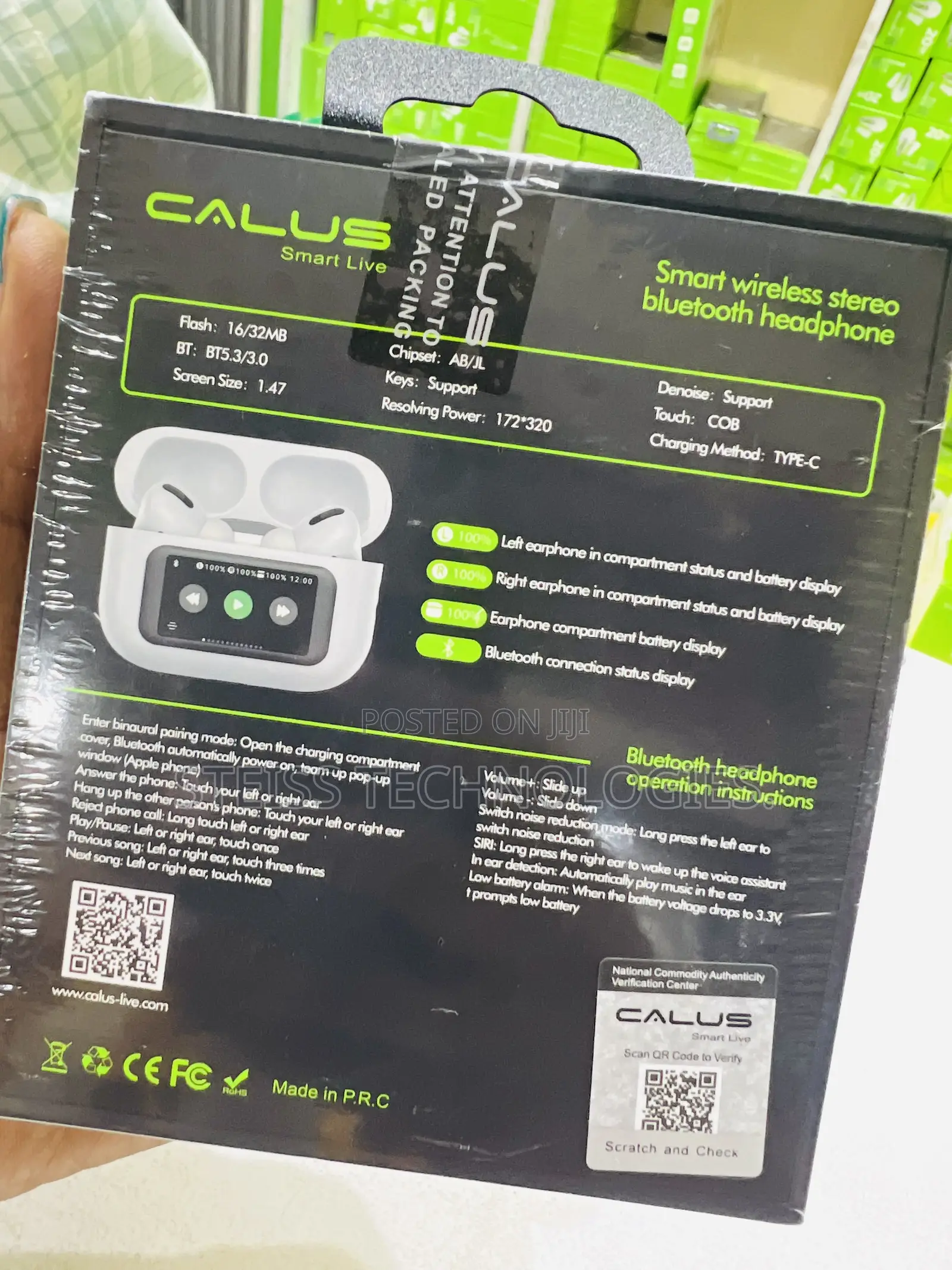 Calus Wireless Airpods With Anc/Enc