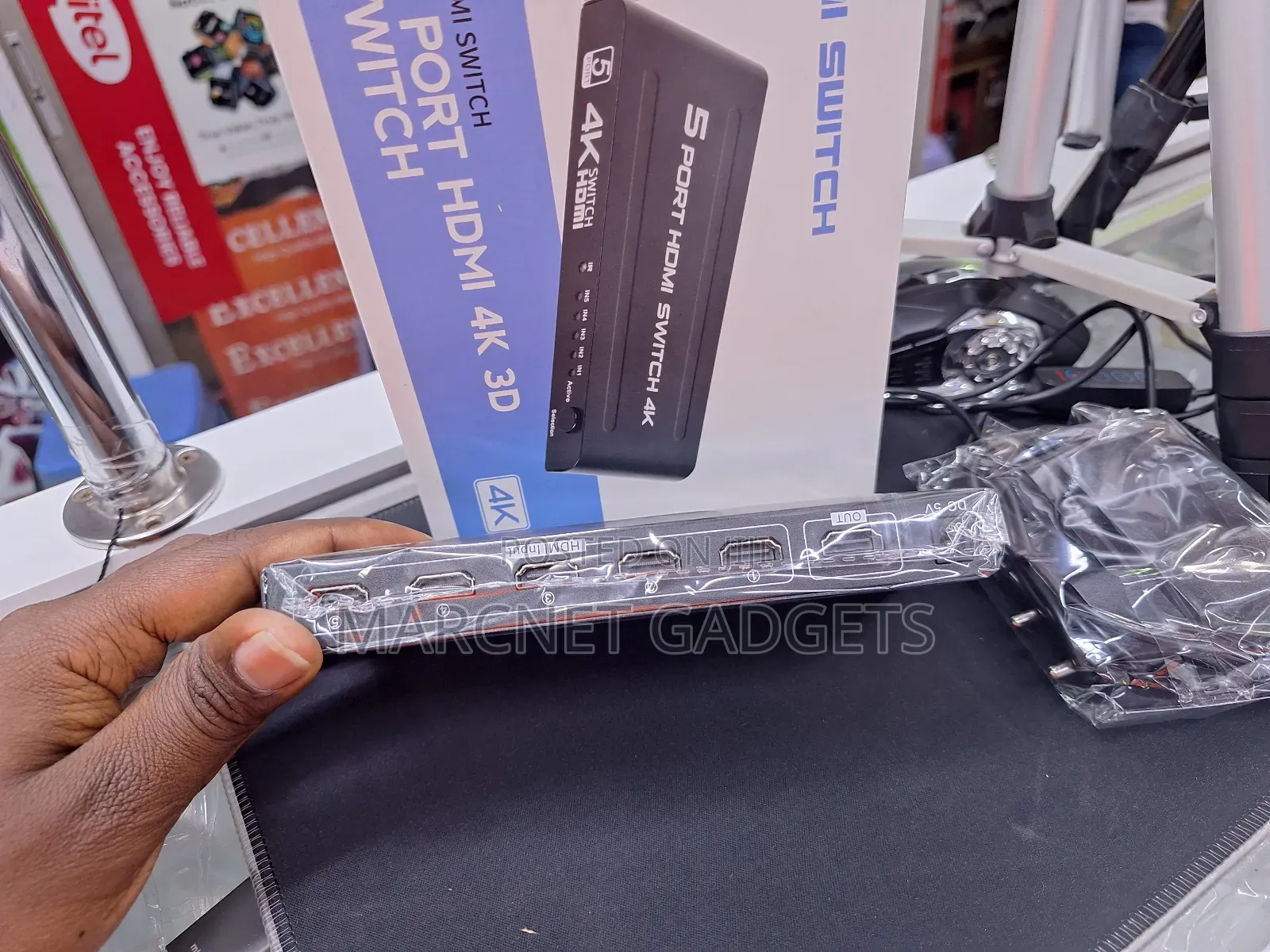  Powered 5 Port Hdmi Switch With Remote 5 Input 1 Out