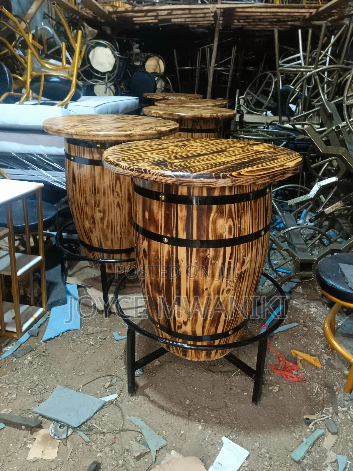 Barrel Bar Tables, Round