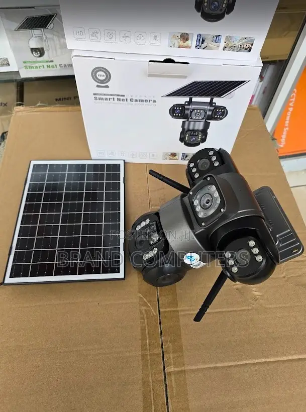 Wireless 3 Lens Triple Lens Solar V380 Outdoor Camera Full Nightvision