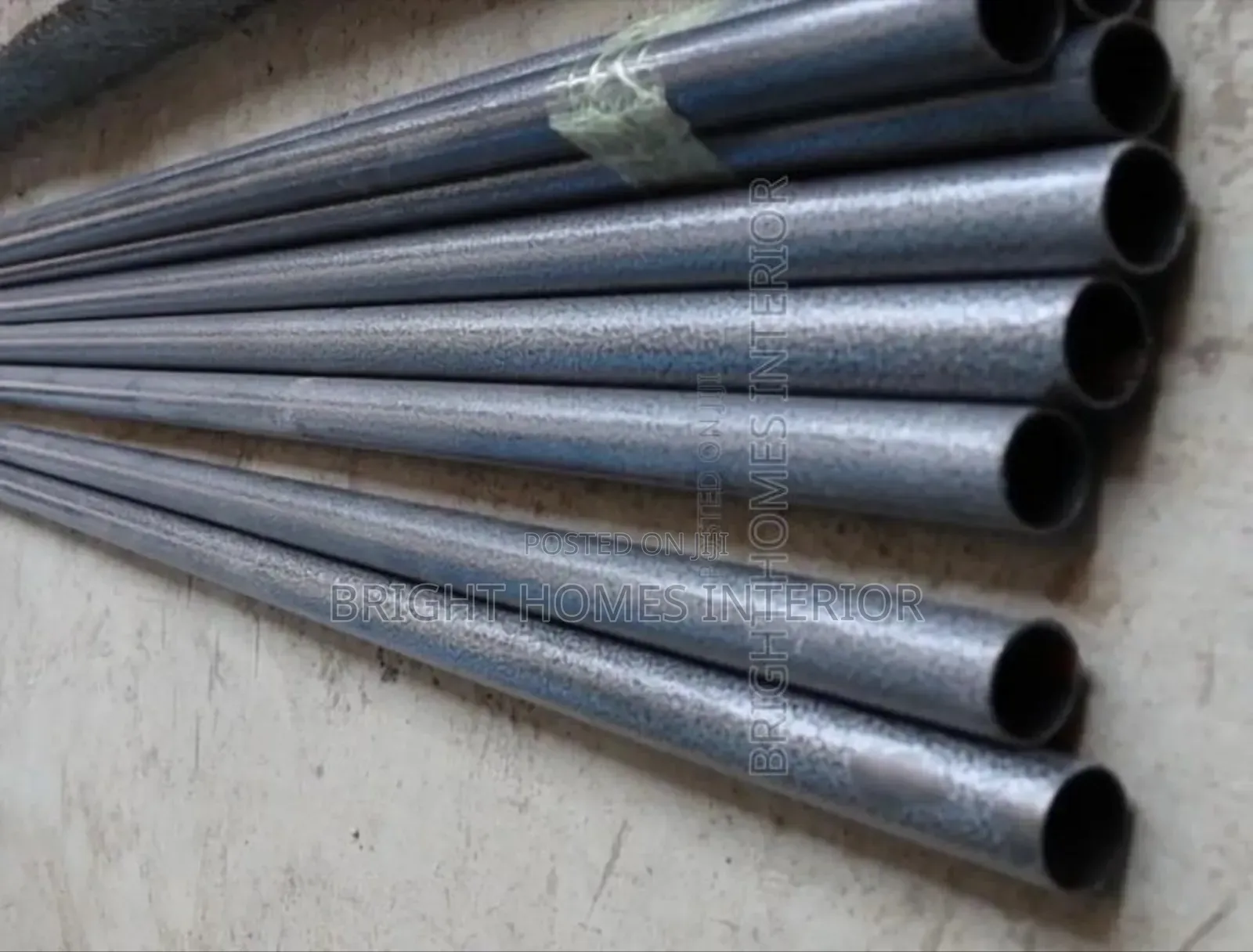 Jua Kali Curtain Rod Grey Coated Curtain Rod