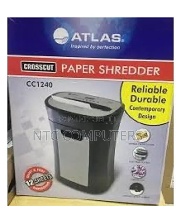 Atlas Cross Cut Shredder 12 Sheets Credit Card Cc1240