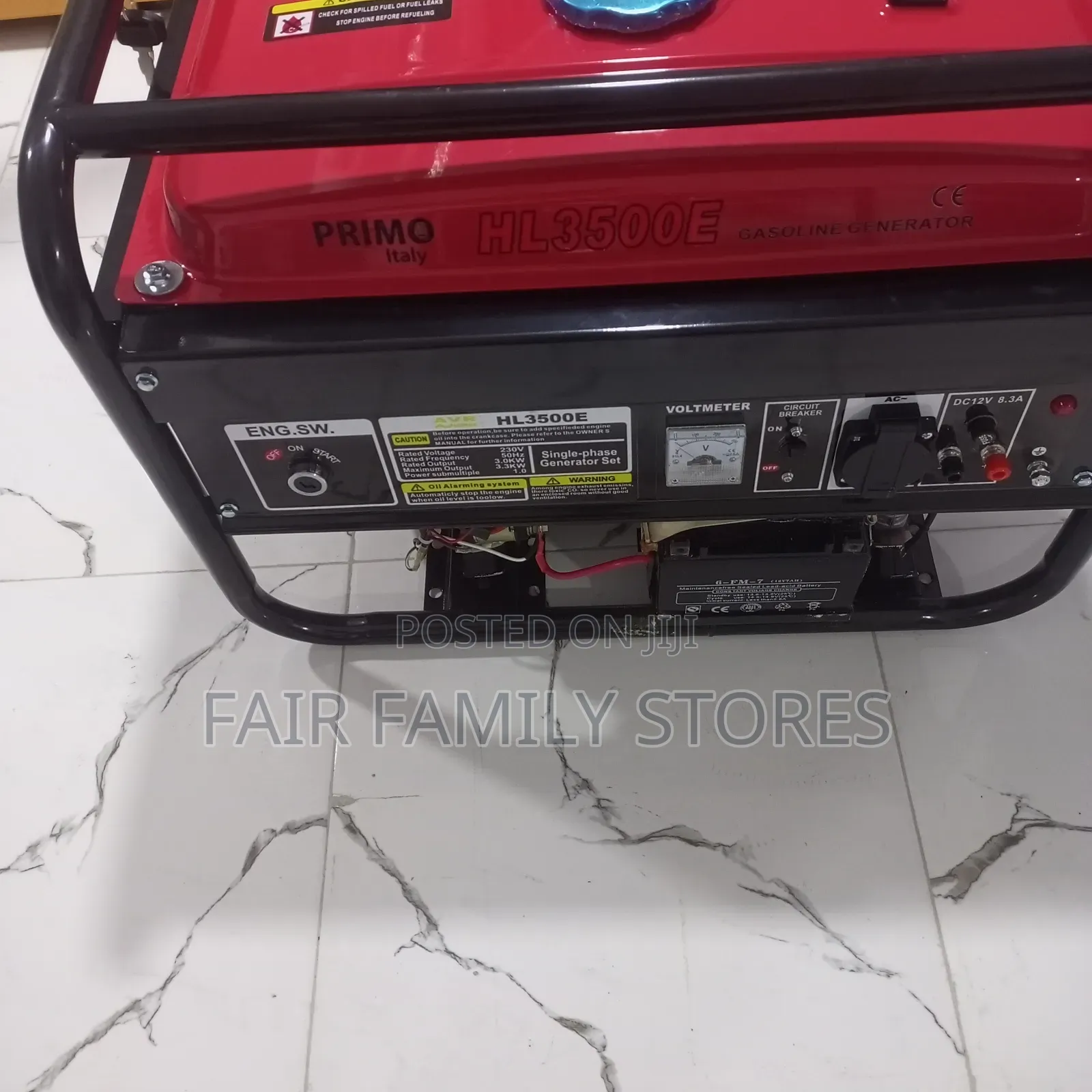 Primo Italy Petrol Generator 3.5kva (Key Start)