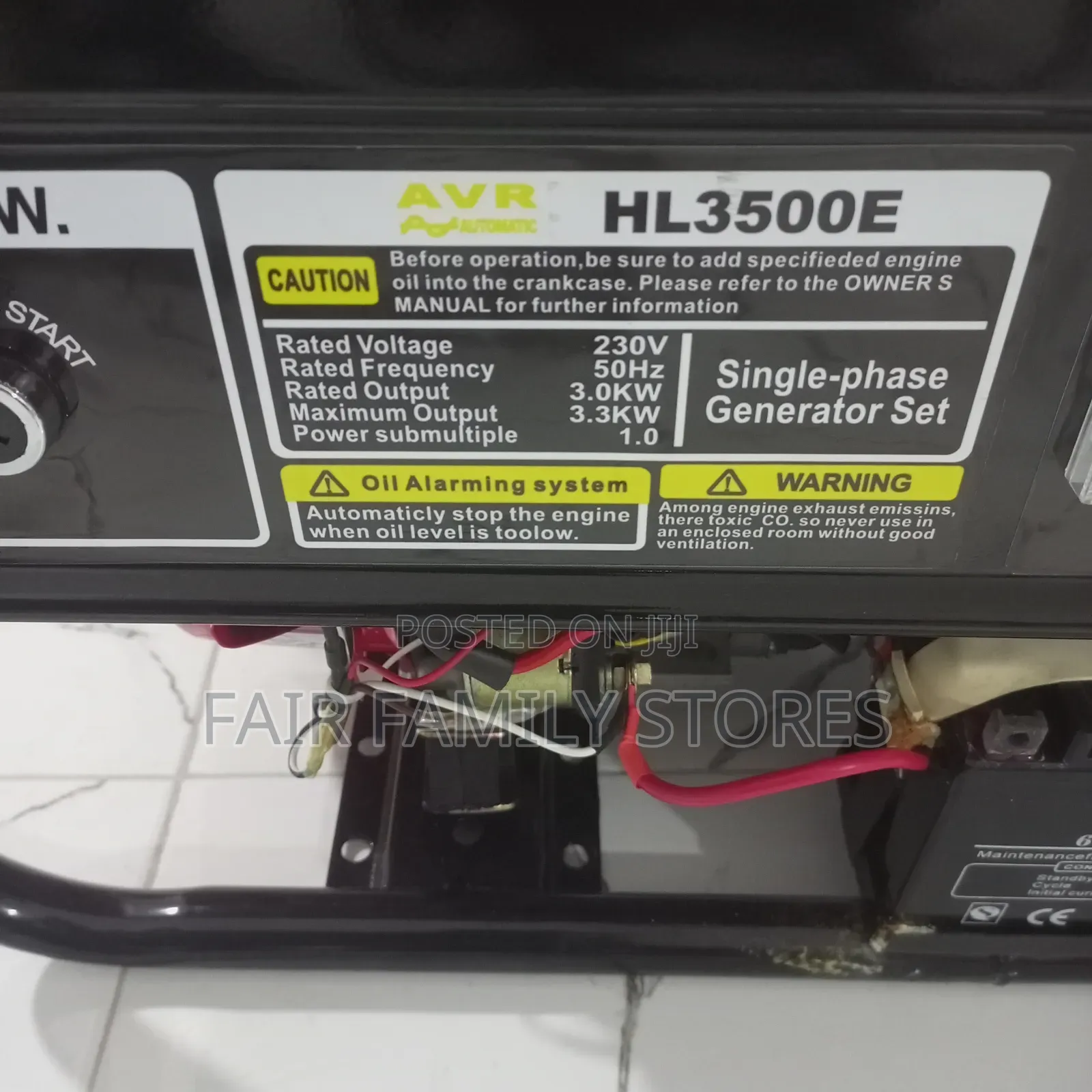 Primo Italy Petrol Generator 3.5kva (Key Start)