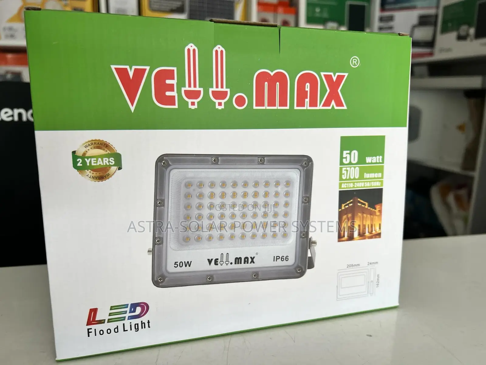 Vellmax 50w Led Flood Light – Super Bright, Waterproof