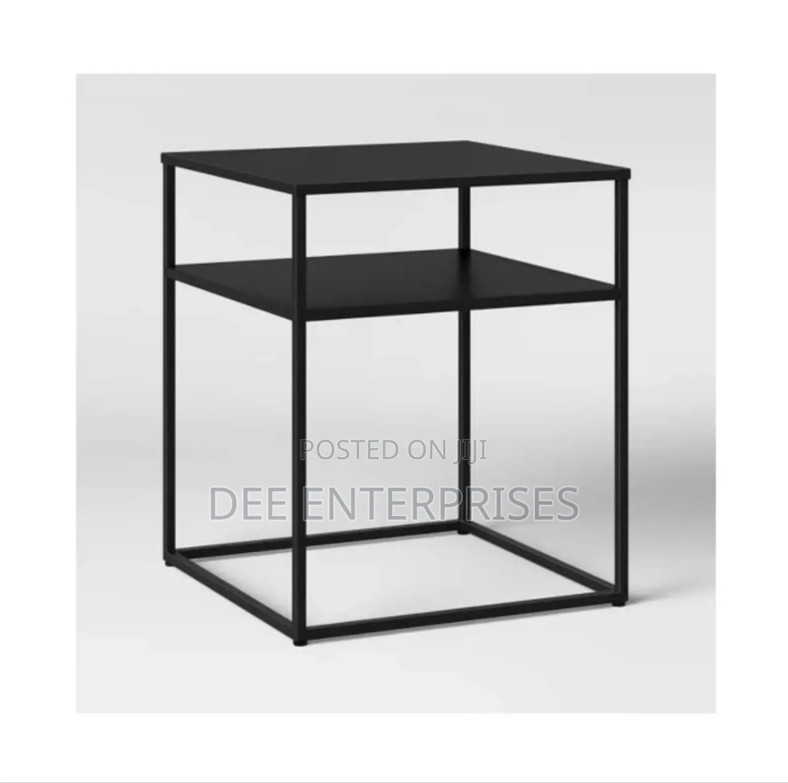 Metal Side Table With Shelf
