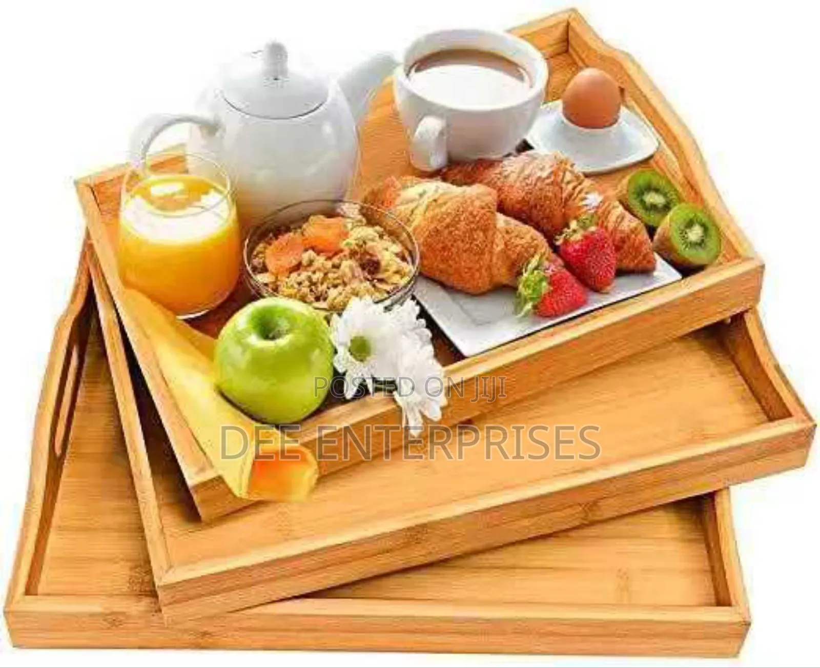 3pcs Multifunctional Bamboo Tray Set
