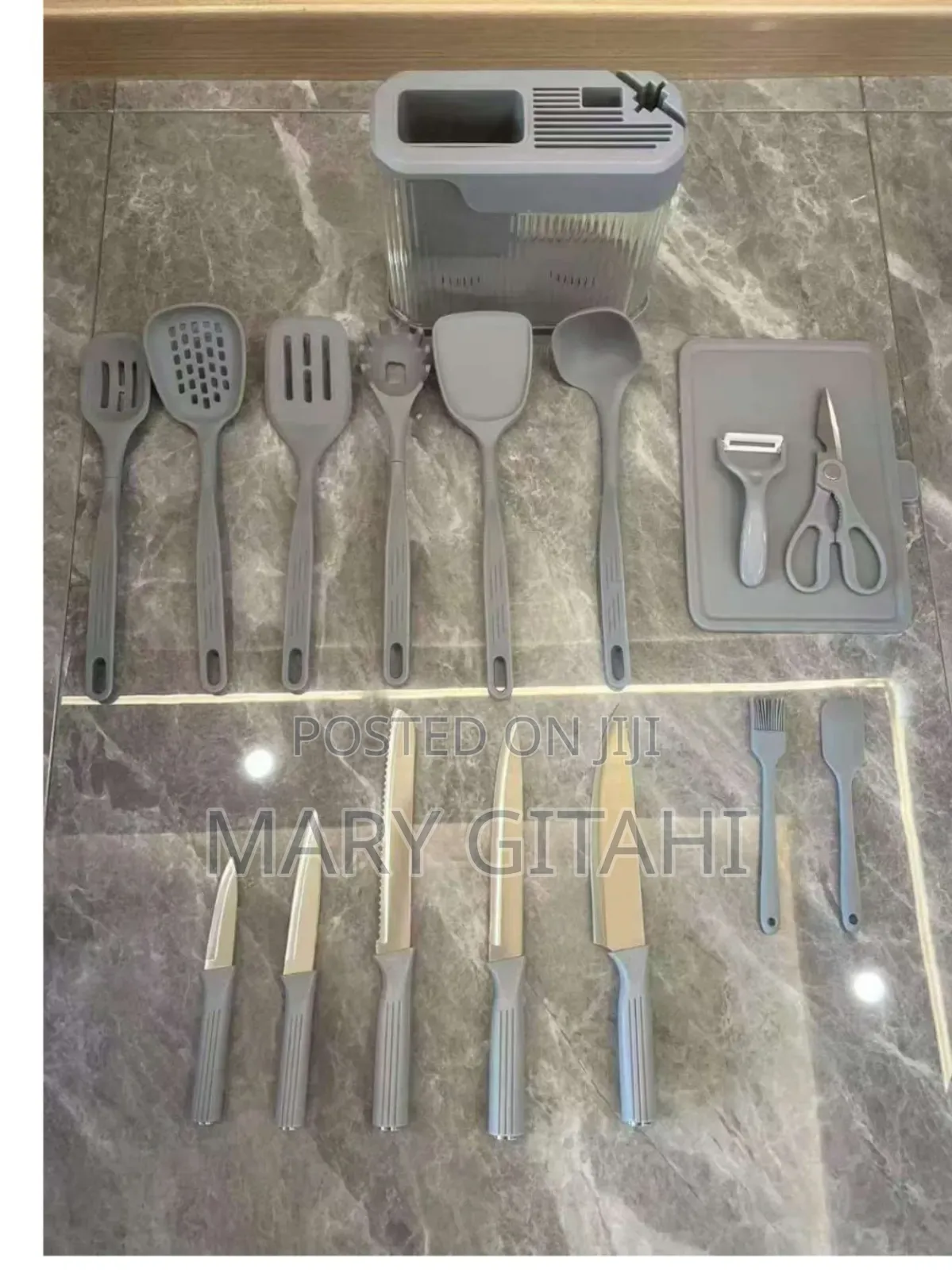 17 Pcsserhigh Quality Silicone Cultery Set