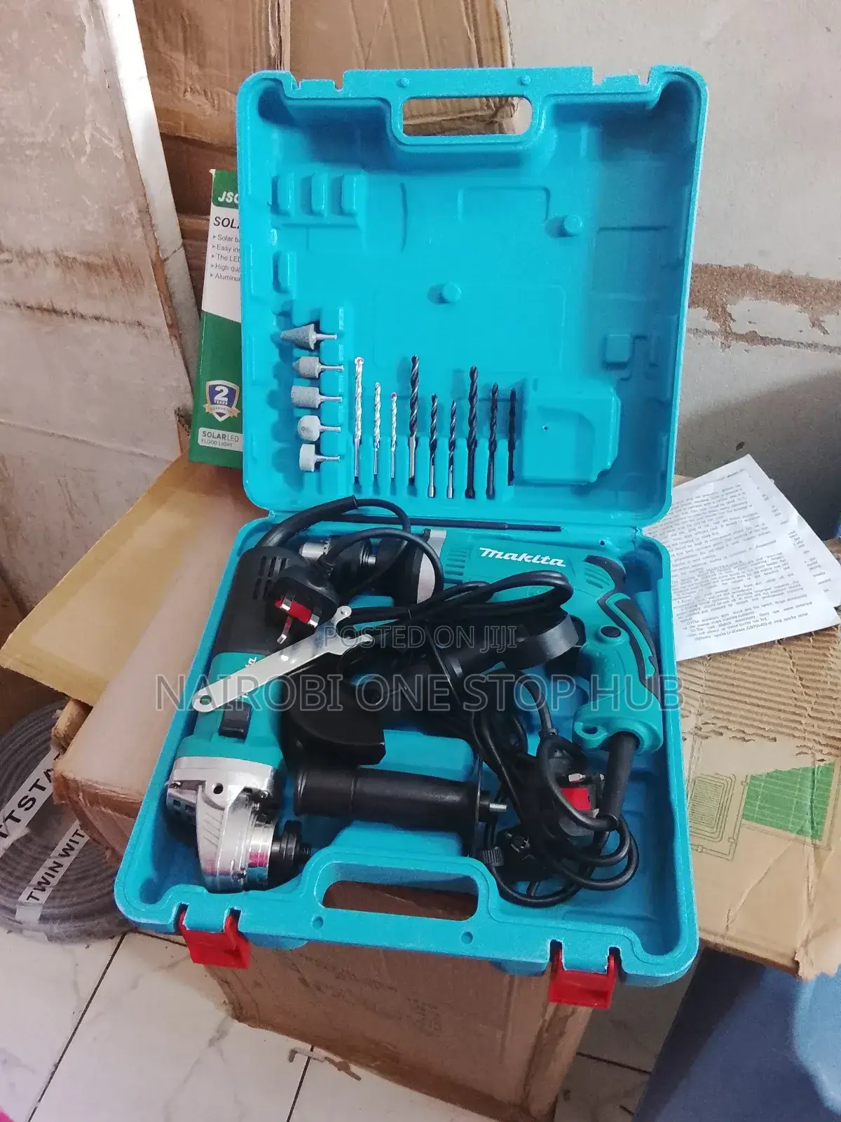 Makita Electric Drill Angle Grinder Combo Kit