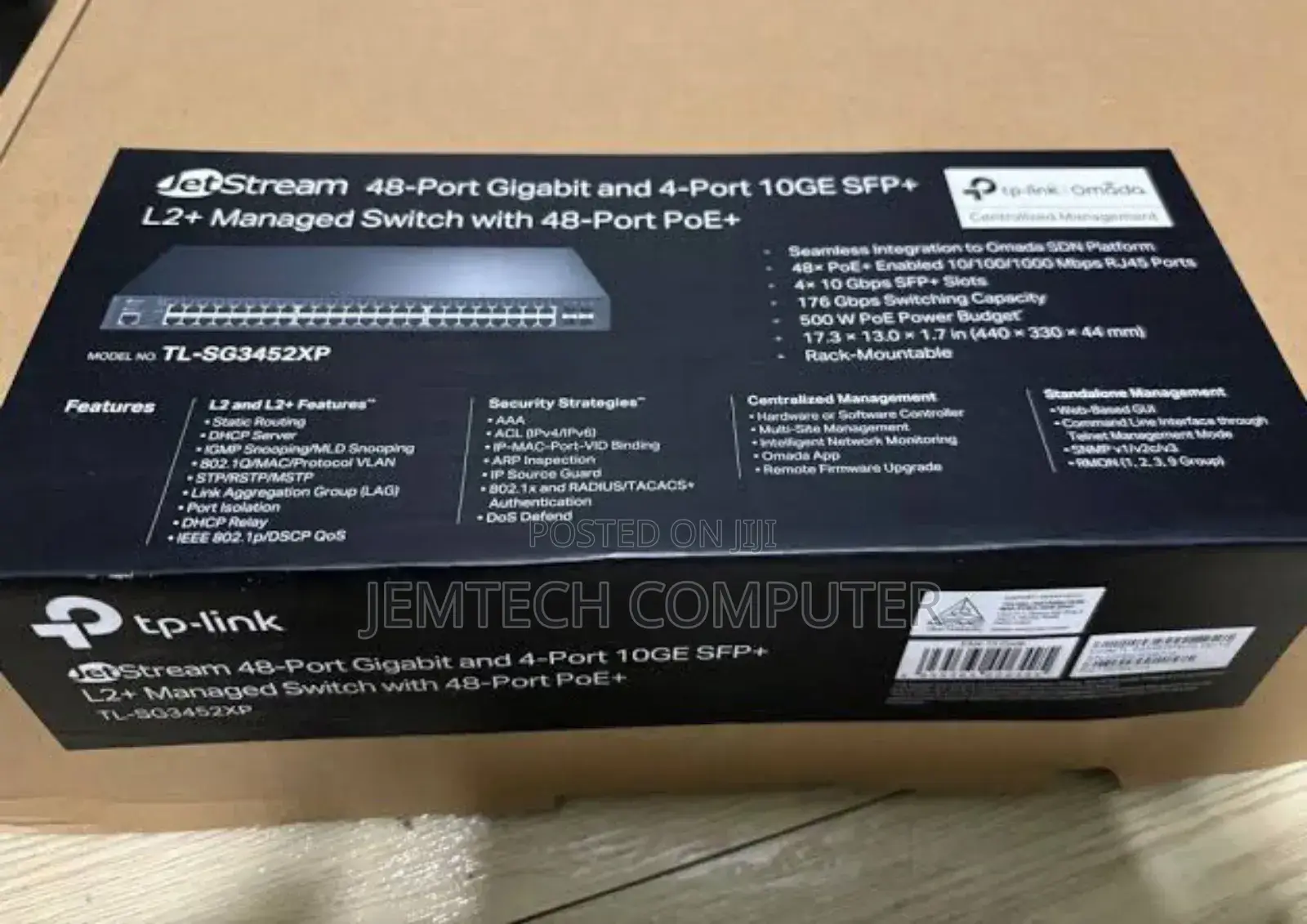 Tp-Link Jetstream 48-Port Poe Gigabit Managed Switct 4port 10ge Sfp+