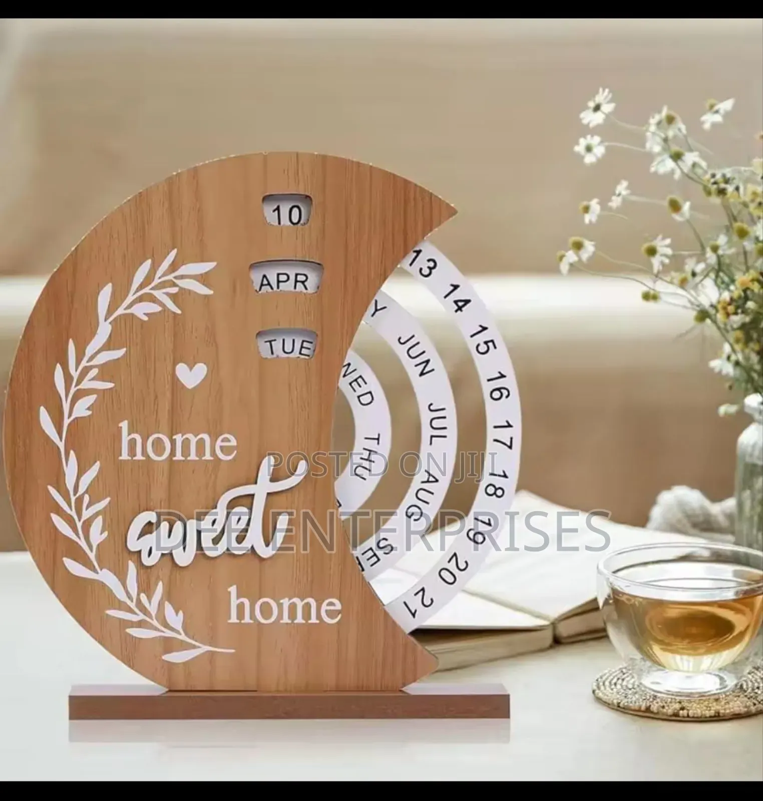 Perpetual Wooden Block Calendar