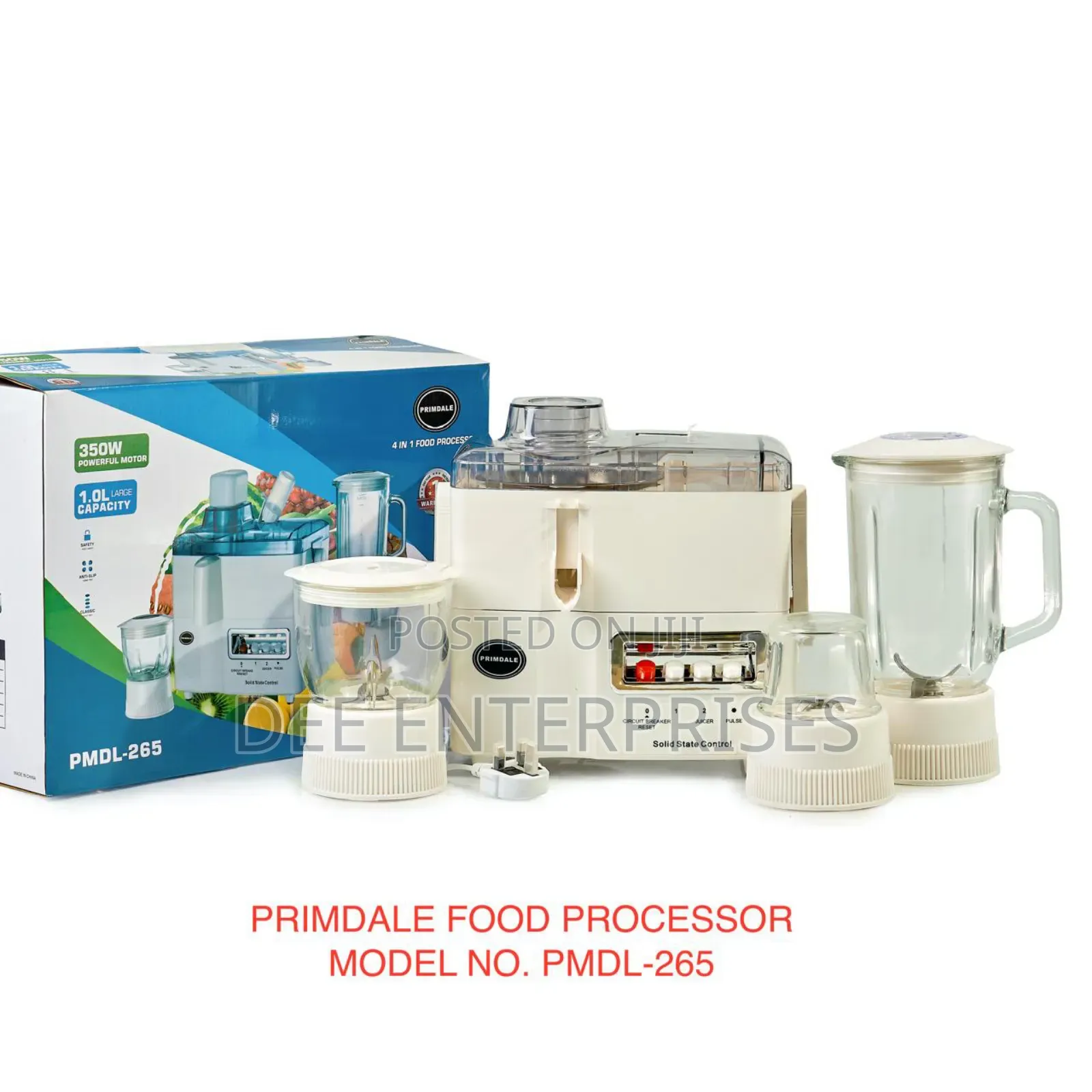 Primdale 4 in 1 Juicer -Blender-Grinder and Mill Food Processor