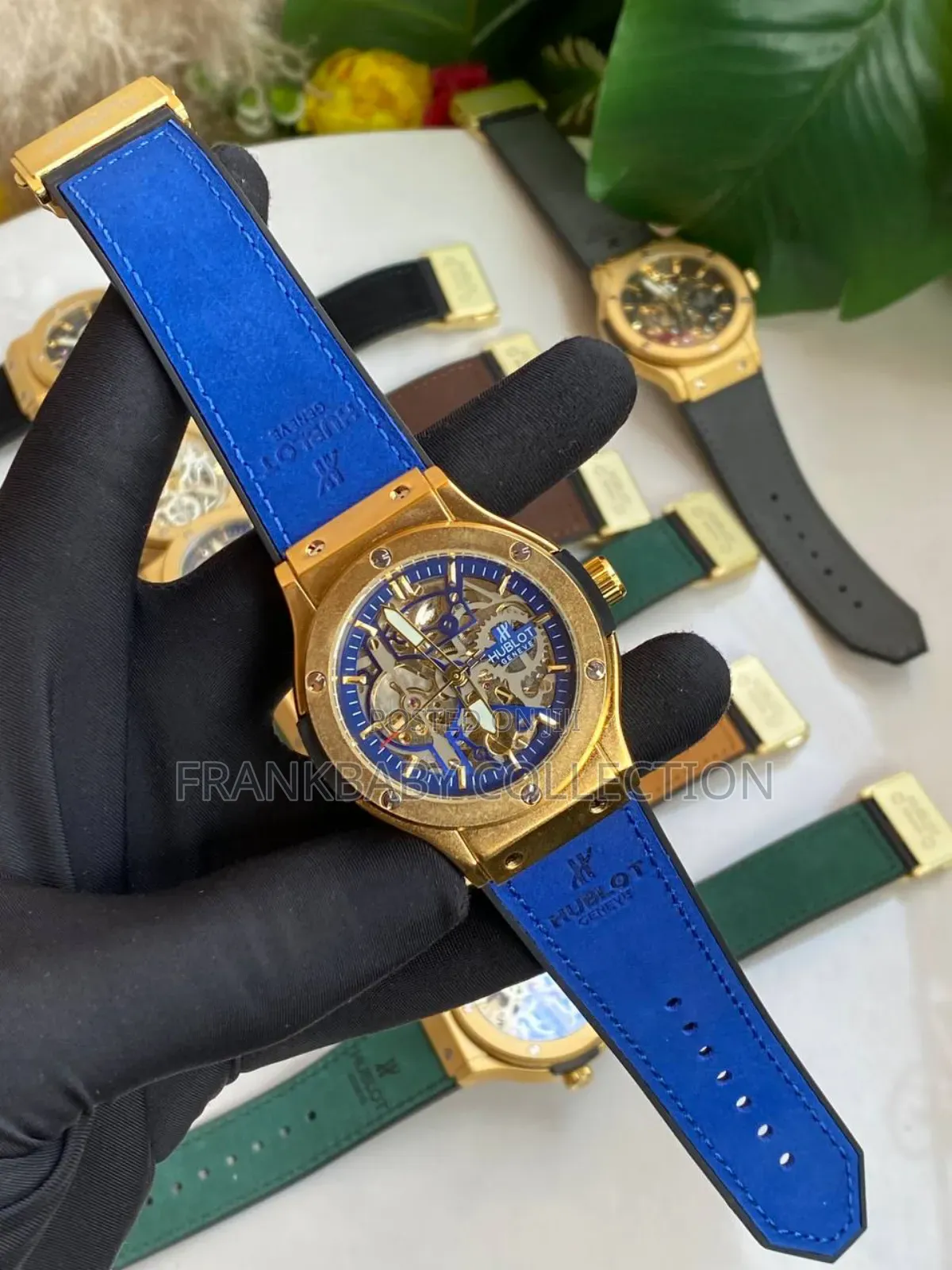 Blue Straps Hublot Gents Watch