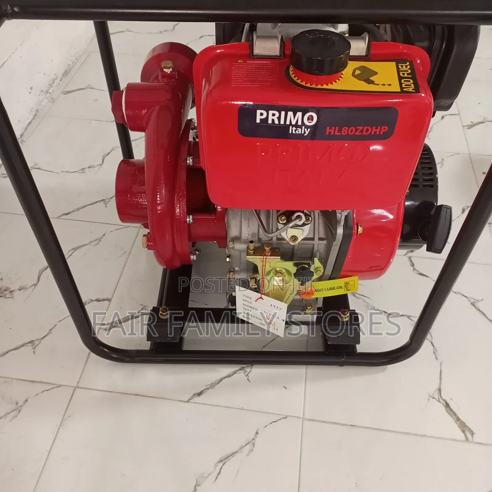 Primo Italy Diesel High Pressure Pump – 3” With 16hp Engine