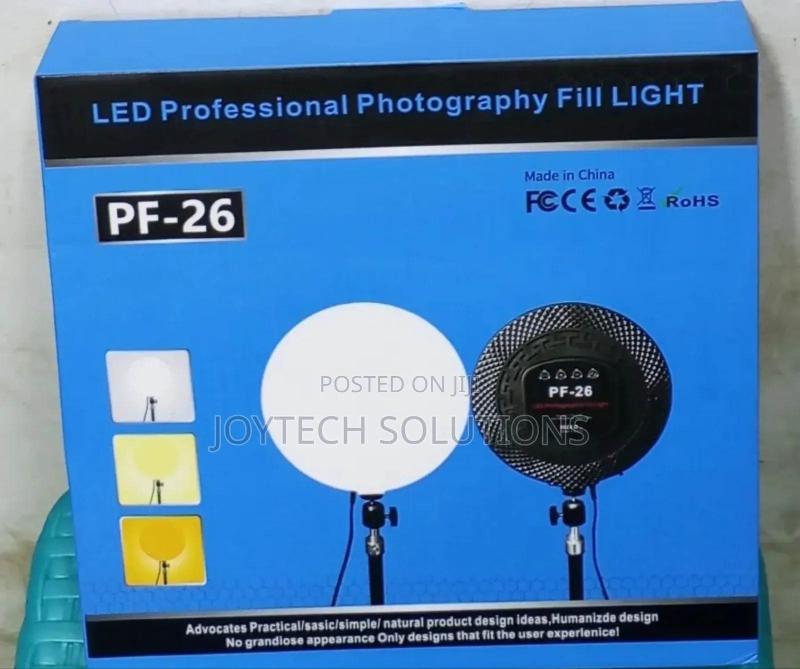 Dimmable Pf26 3 Colors Ring Light With 2.5m High Tripod