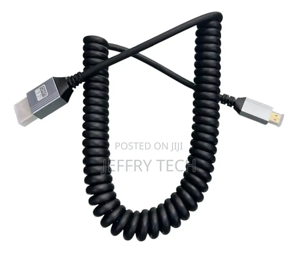 Microhdmi to Hdmi Spiral Cable 2.4m